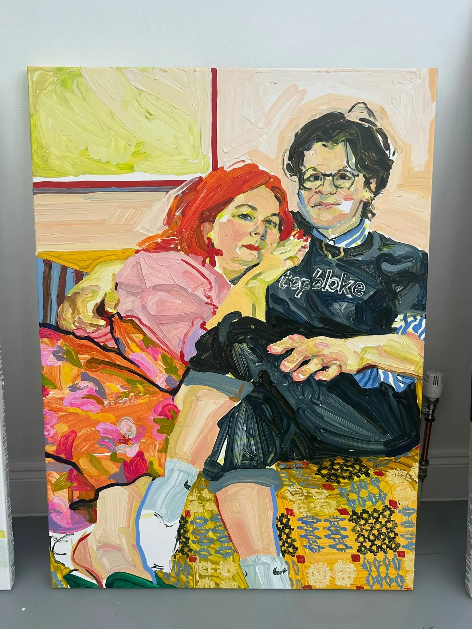  Hannah and Jenny at Home  
Oil on linen 
80 x 110 cm 
£ [PRICE] ex. VAT 
 