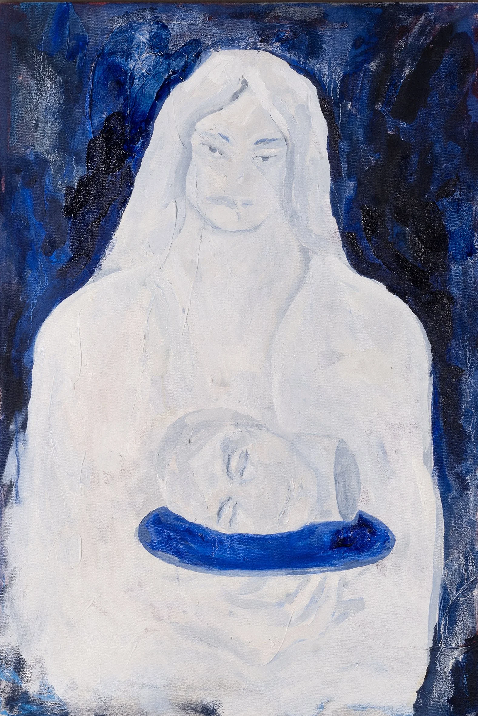  Elizaveta Zalieva  
 To Whom Are You Giving Your Severed Head?  
Oil on canvas 
91.5 × 61 cm 
£ 
 