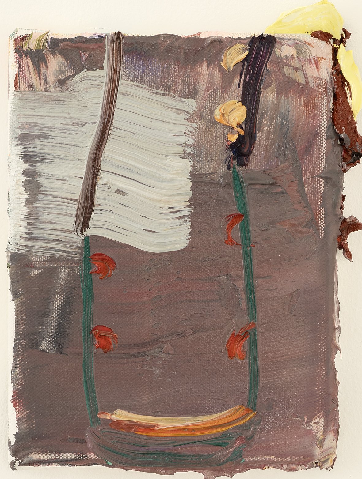  Olivia Guillot  
 A Mouthful of Borrowed Wool , 2026 
Oil on canvas 
20 × 15 cm 
£ 
 