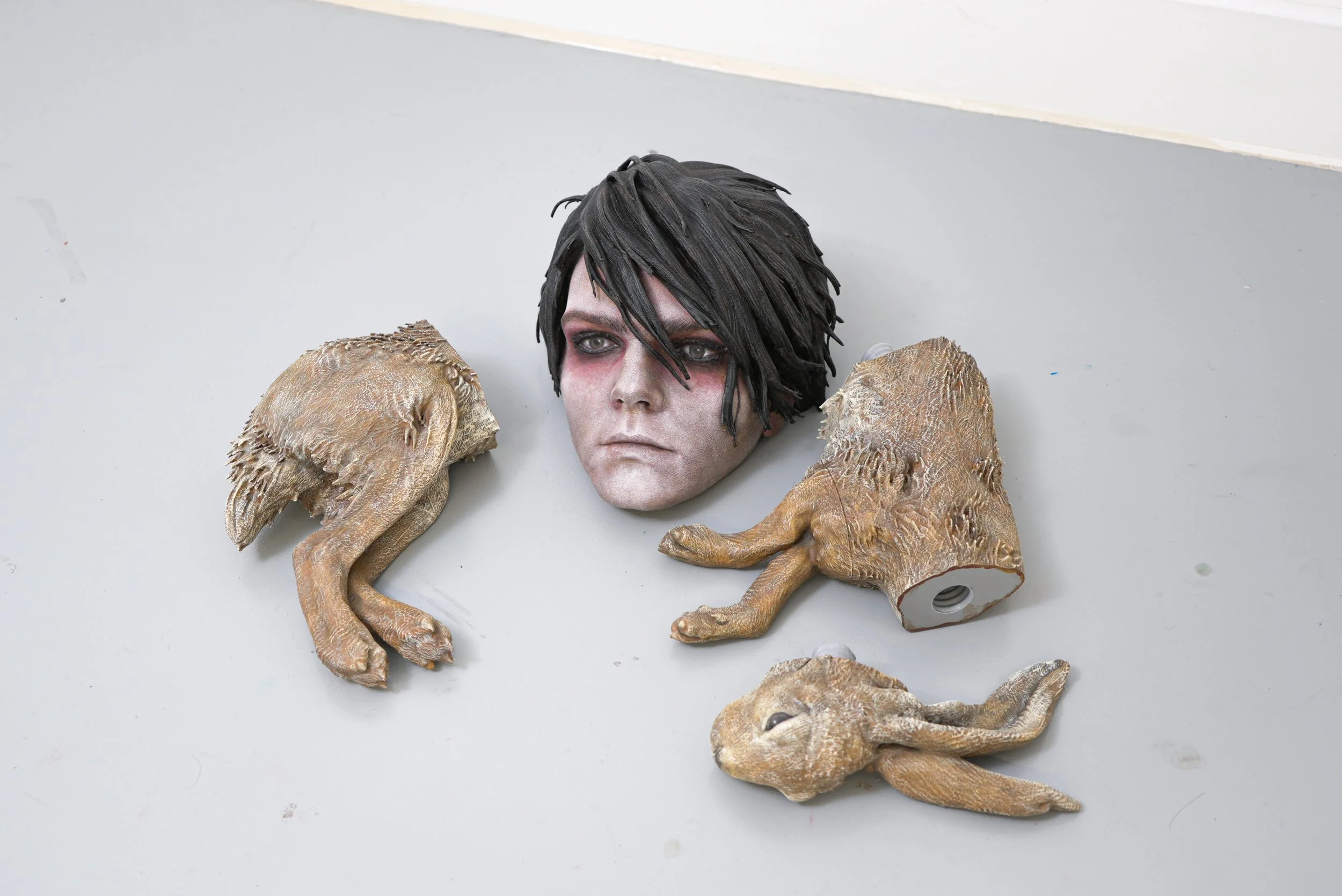 Enrique López Llamas 
 Foundations of Decay, 2026  
Acrylic on plastic polymer 
23 x 70 x 52 cm, set of 4 objects 
£5,000 
 