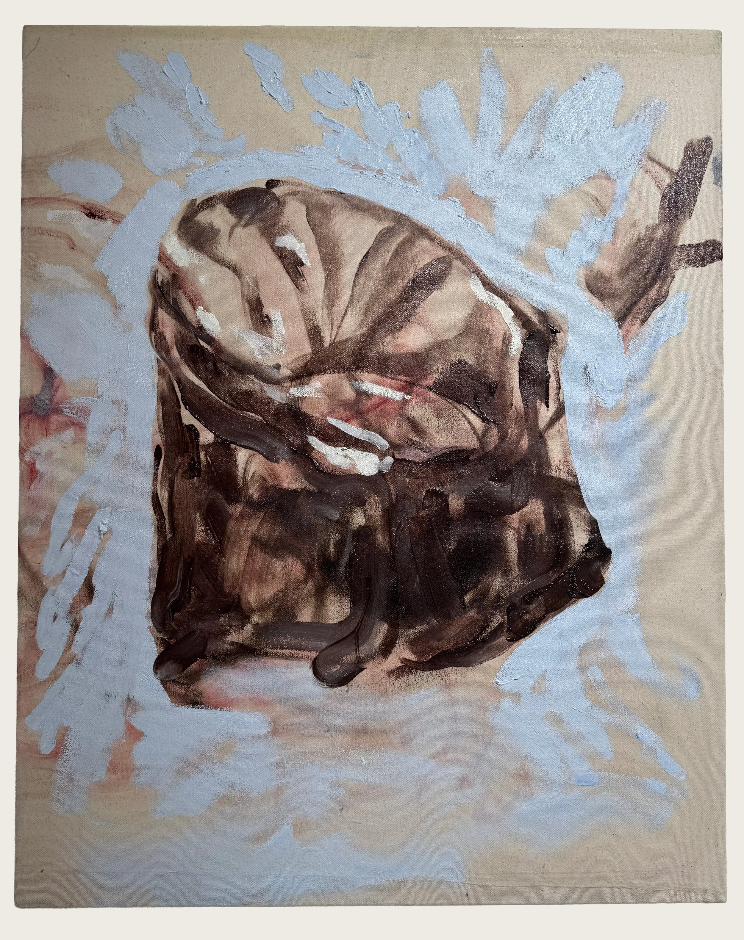  Elizaveta Zalieva  
 What Are the Chances We’re Both Dreaming of the Same White Chair by the Road?  
Oil on canvas 
76 × 61 cm 
£2000 
 