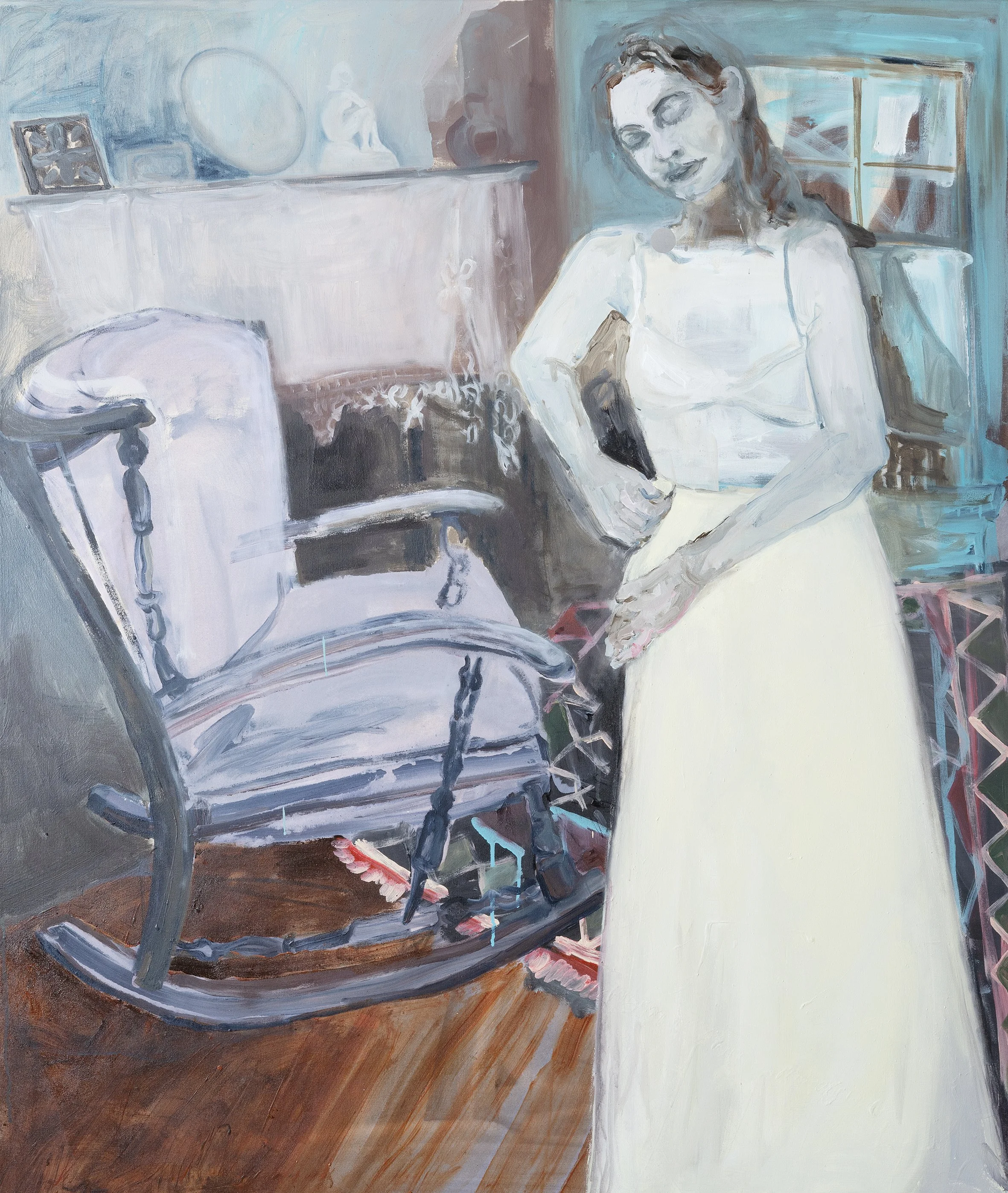  Olya Avstreyh  
 The Secret Life of Dora , 2026 
Acrylic on canvas 
160 × 135 cm 
£ 
 