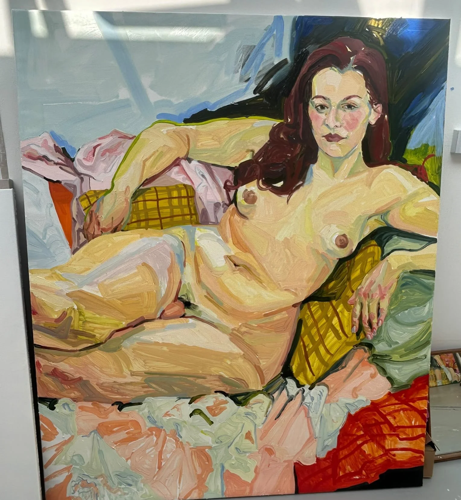  Lori-Mae, On Her Gowns  
Oil on linen 
150 x 180 cm 
£ [PRICE] ex. VAT 
 