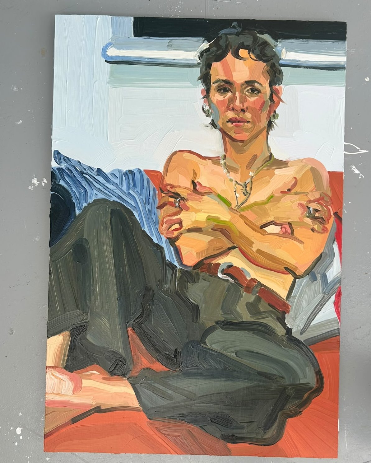  Zoe the Sculptor  
Oil on wooden panel 
51 x 76 cm 
£ [PRICE] ex. VAT 
 
