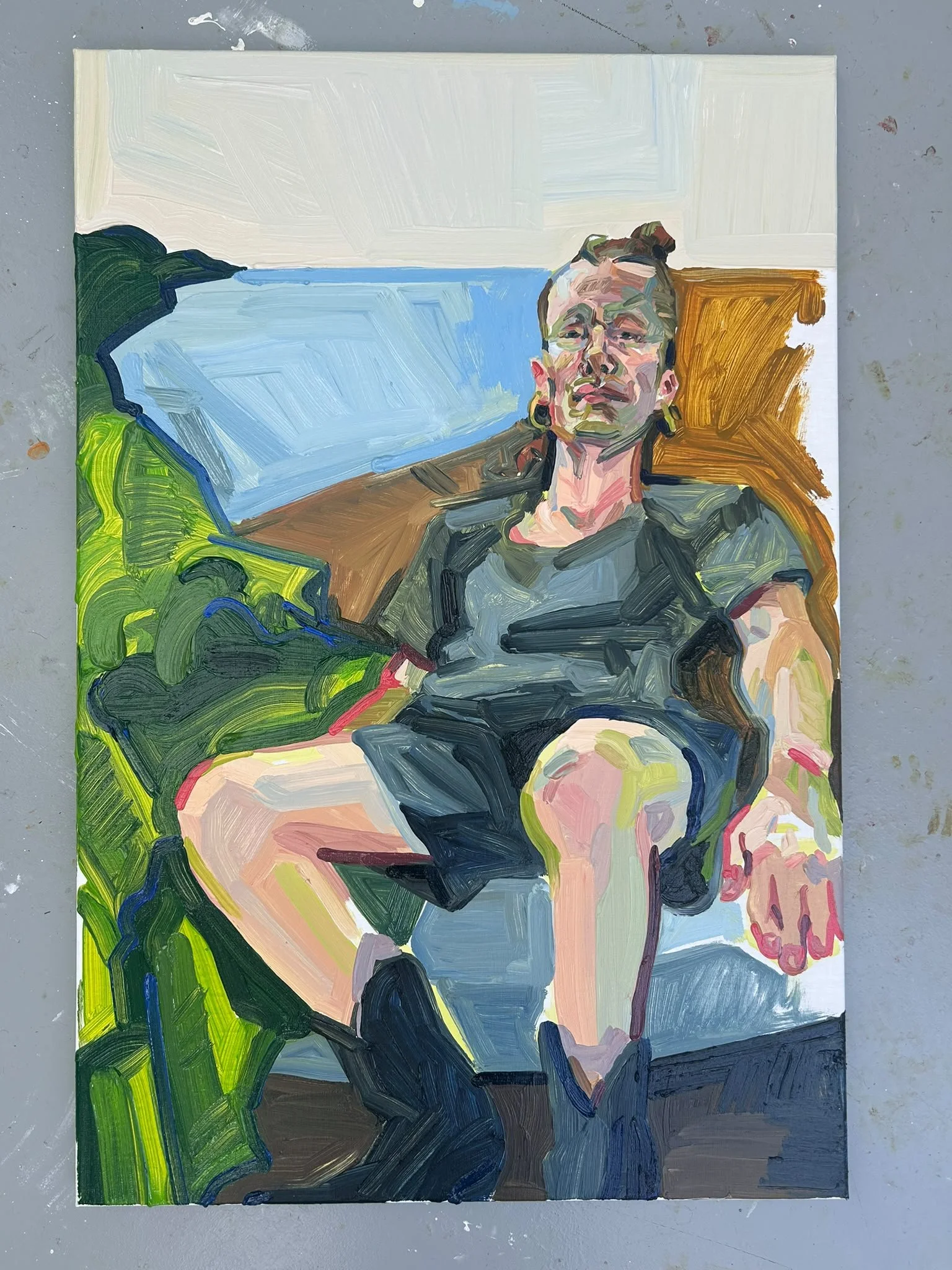  Airy, with the Dress They Couldn't Wear  
Oil on linen 
51 x 76 cm 
£ [PRICE] ex. VAT 
 