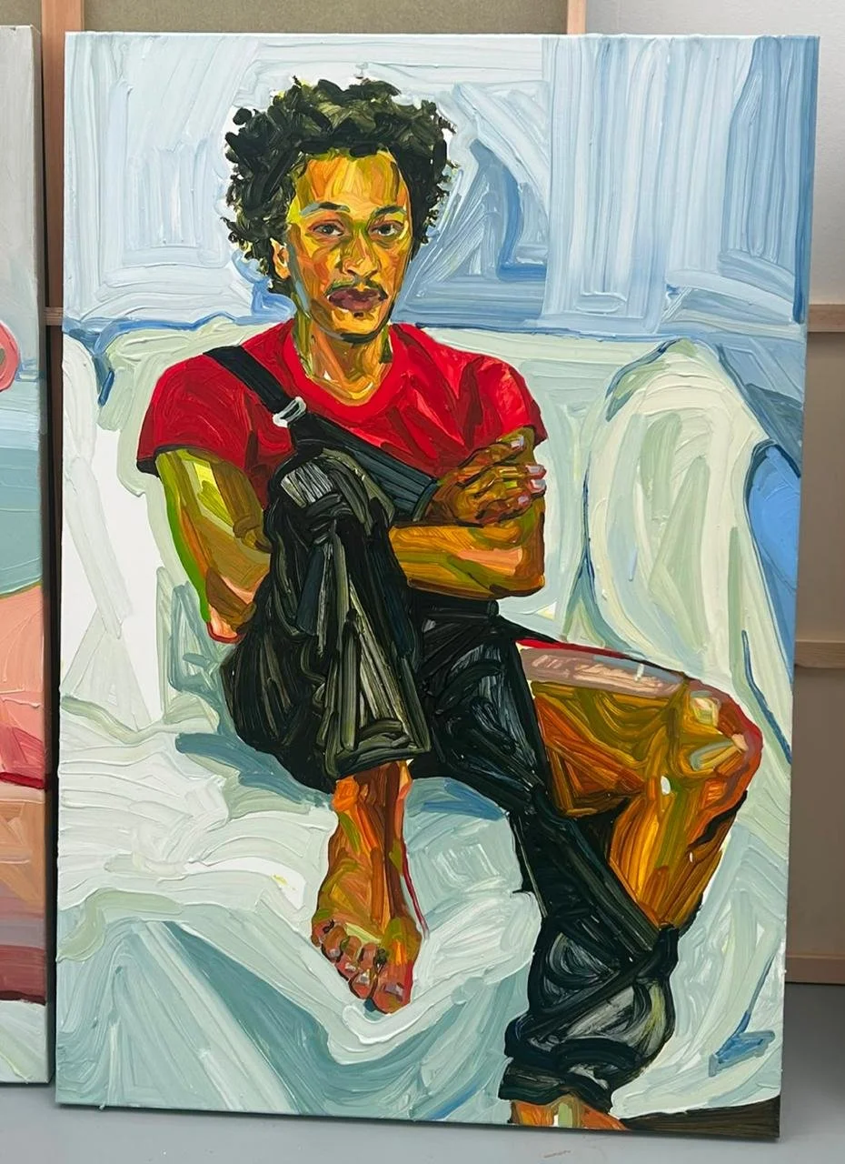  Sam, After the Dog Bite  
Oil on linen 
85 x 125 cm 
£ [PRICE] ex. VAT 
 
