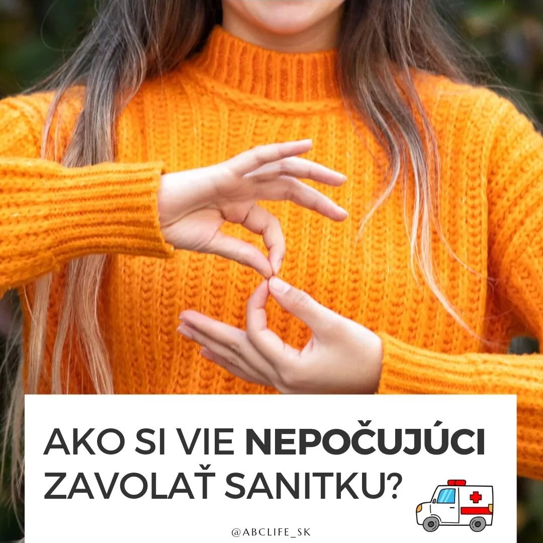 AKO SI VIE NEPOČUJ&Uacute;CI ZAVOLAŤ Z&Aacute;CHRANKU? 🚑

Predstavte si manželsk&yacute; p&aacute;r. Ona nepočuj&uacute;ca, on m&aacute; srdcov&eacute; zlyhanie.

 
🗯️ Ako mu m&ocirc;že zavolať sanitku, keď nepočuje?

 Situ&aacute;cia, ktor&uacute;