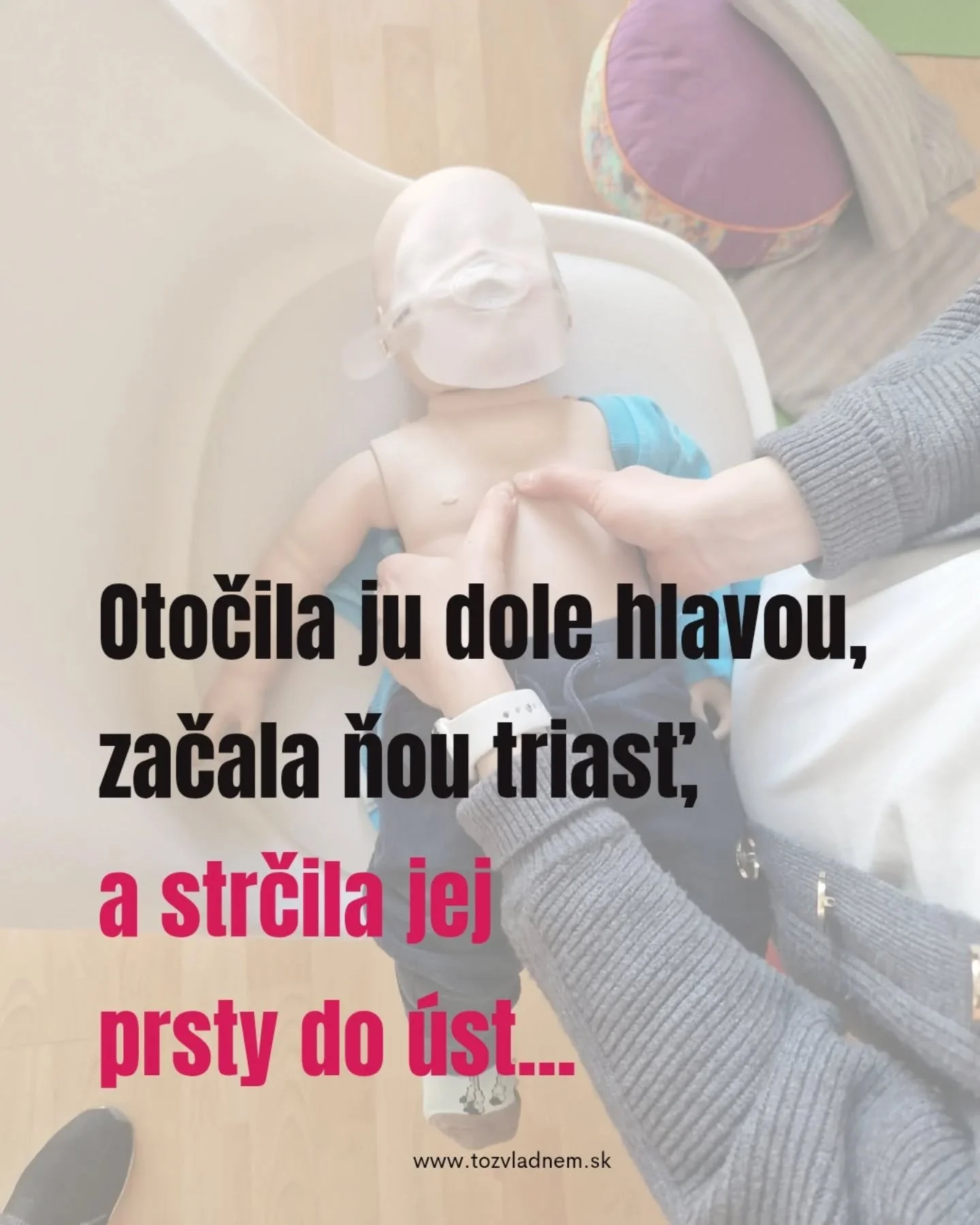 Pracovať so star&yacute;mi 
rodičmi je radosť.

Ale vy viete, že ja som
ľ&uacute;biv&aacute; a mojkacia.

A aj ked' v&auml;č&scaron;ina z nich pr&iacute;de 
na rodinn&eacute; &scaron;kolenie prvej pomoci
s otr&aacute;venym v&yacute;razom v tv&aacute;