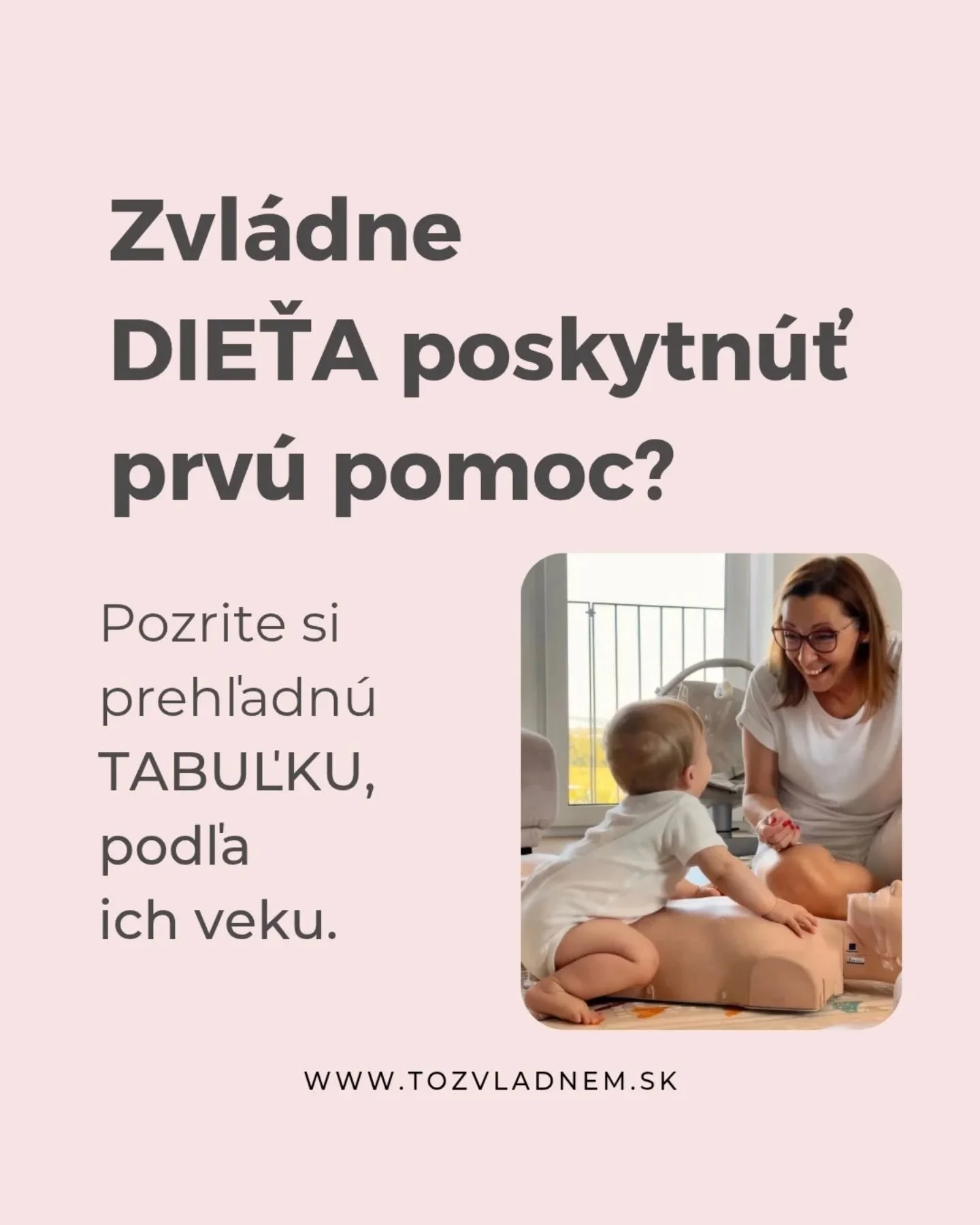 😲 Vedelo by v&aacute;m va&scaron;e dieťa
 zachr&aacute;niť život?

Deti s&uacute; oveľa &scaron;ikovnej&scaron;ie,
než si mysl&iacute;me. 
Ak vedia, čo robiť, m&ocirc;žu byť
kľ&uacute;čovou pomocou v kr&iacute;zovej situ&aacute;cii.

👉 Pozrite si t