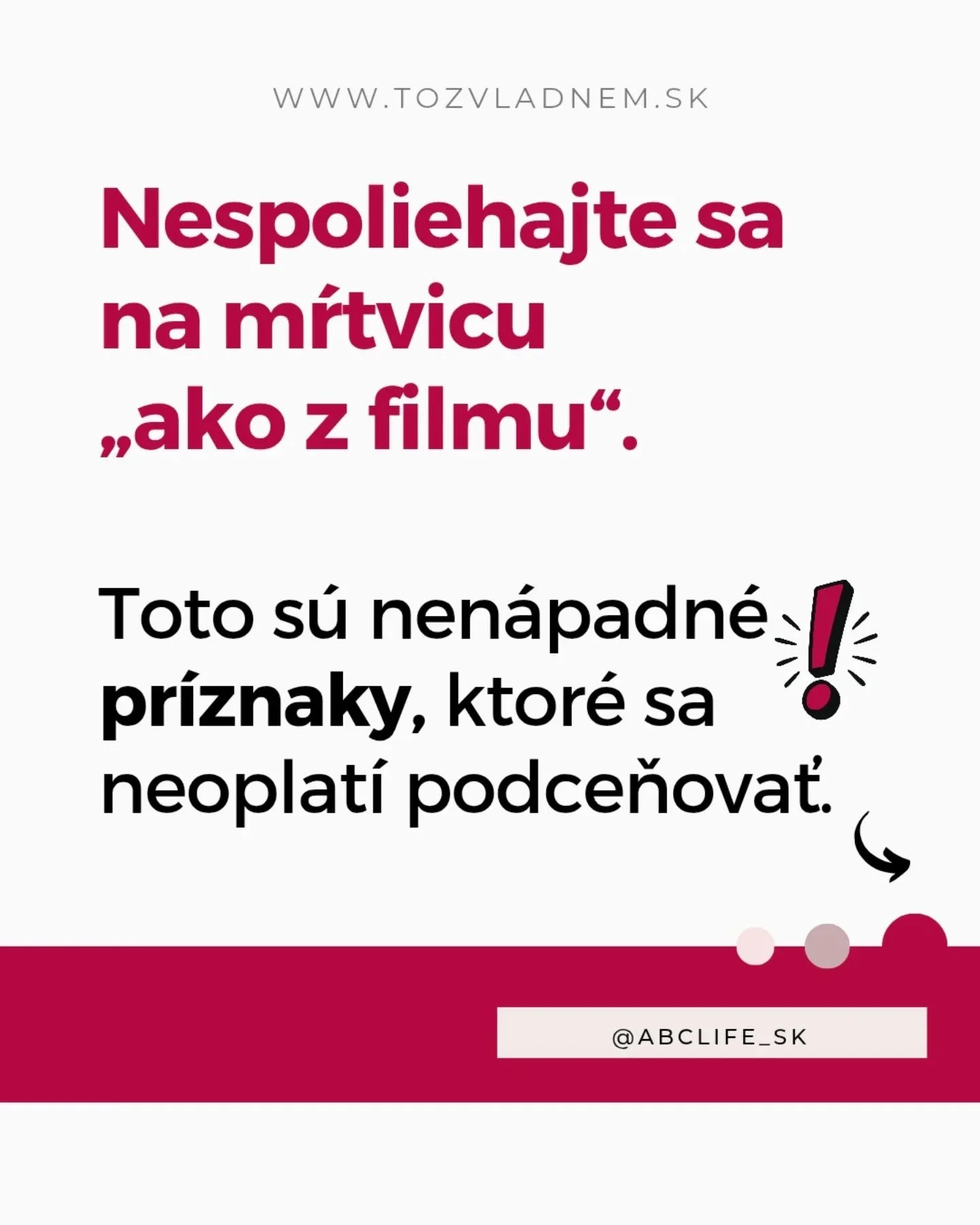 Nielen na&scaron;e deti,
ale aj rodičia si zasl&uacute;žia
na&scaron;u pozornosť.

Aj keď v&aacute;m povedia:

"To nič nie je."
"Klasick&yacute; ka&scaron;eľ."
"To ide s vekom."
"Netr&aacute;p sa, op&auml;ť to prejd