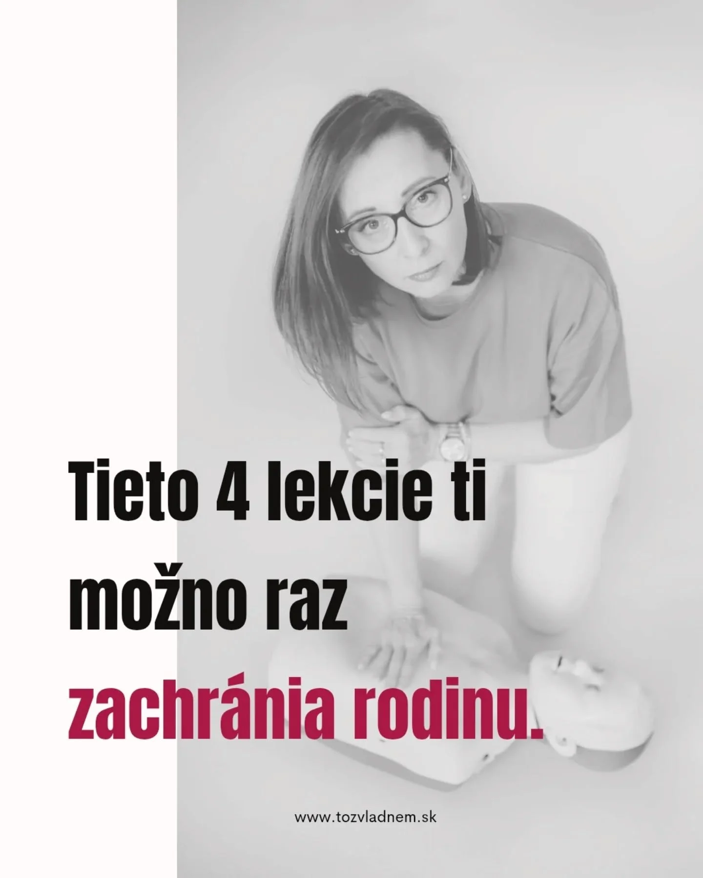 V&auml;č&scaron;ina ľud&iacute; čak&aacute; v dave,
k&yacute;m niekto in&yacute; zakroč&iacute;. 

Moje klientky už pochopili,
že panika nezmizne ignorovan&iacute;m,
ale tr&eacute;ningom.

T&yacute;ch 10 min&uacute;t do pr&iacute;chodu sanitky
nie je