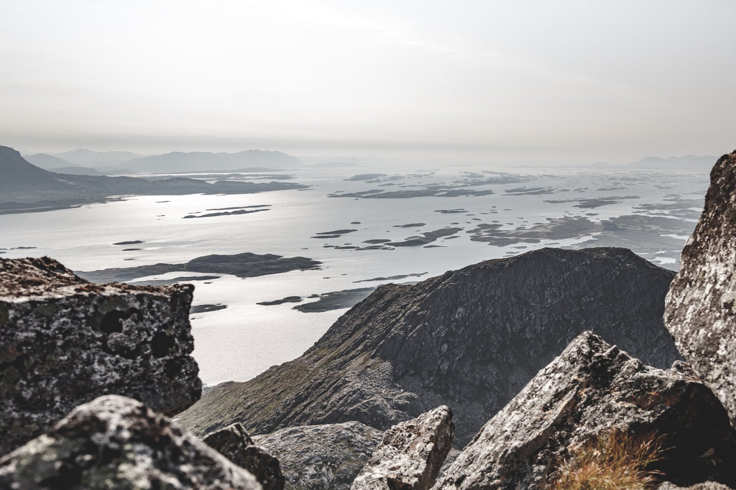Overlooking the Vega Islands from ‘Nesen’ on Dønnamannen – a mountain peak of 858 metres on the island Dønna in the eastern part of the archipelago