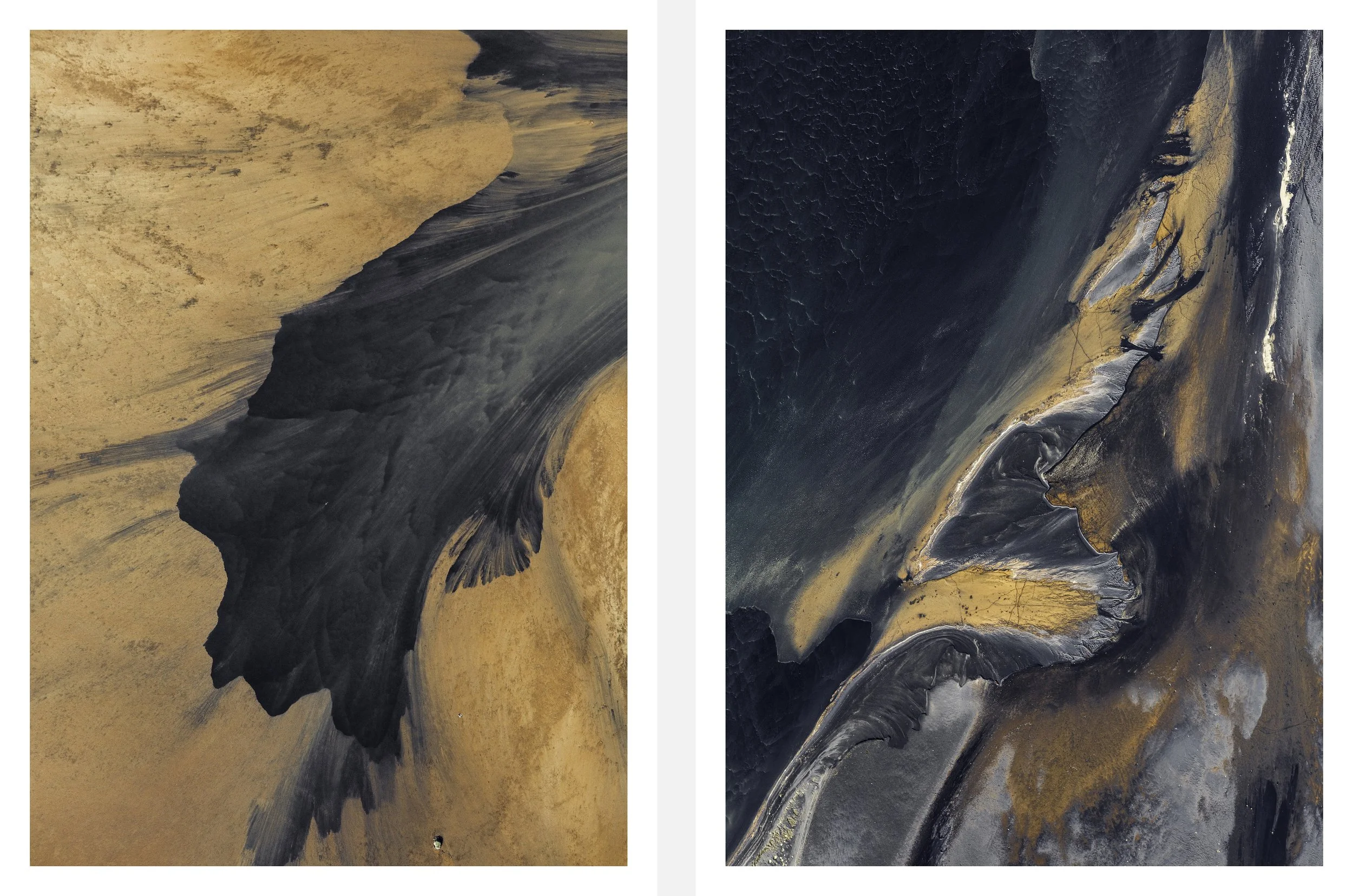 Iceland River Estuary #4 + #5 Diptych