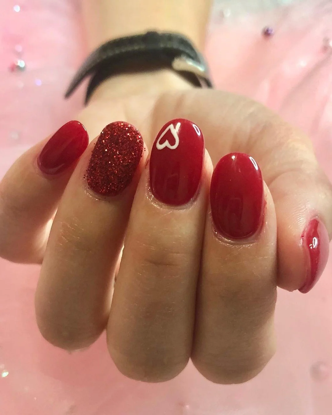 if you&rsquo;re not showing up to v-day with a fresh set from @blushnails_caddenscorner , what are you even doing? ✋😭
