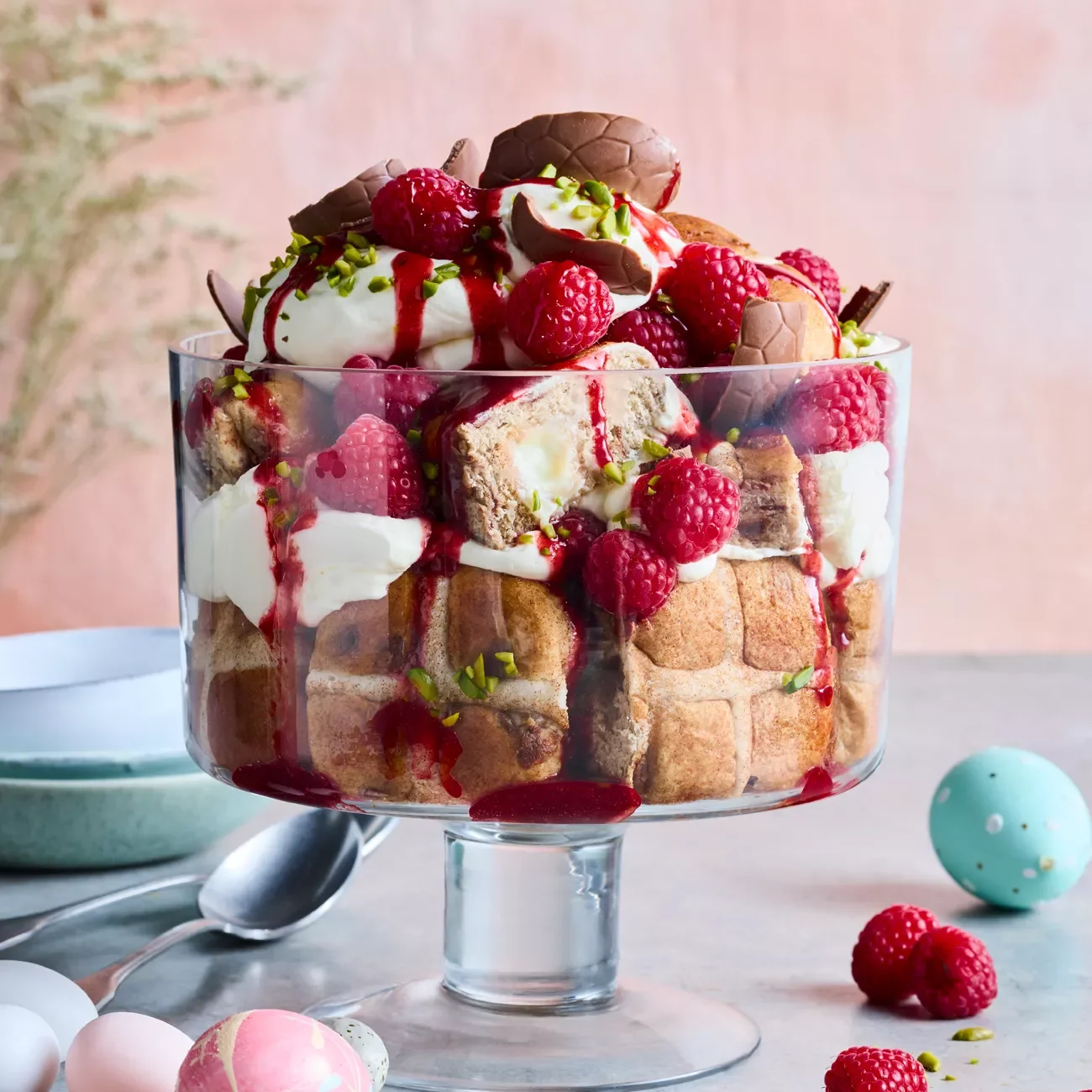 Cinnabon hot-cross-bun trifle