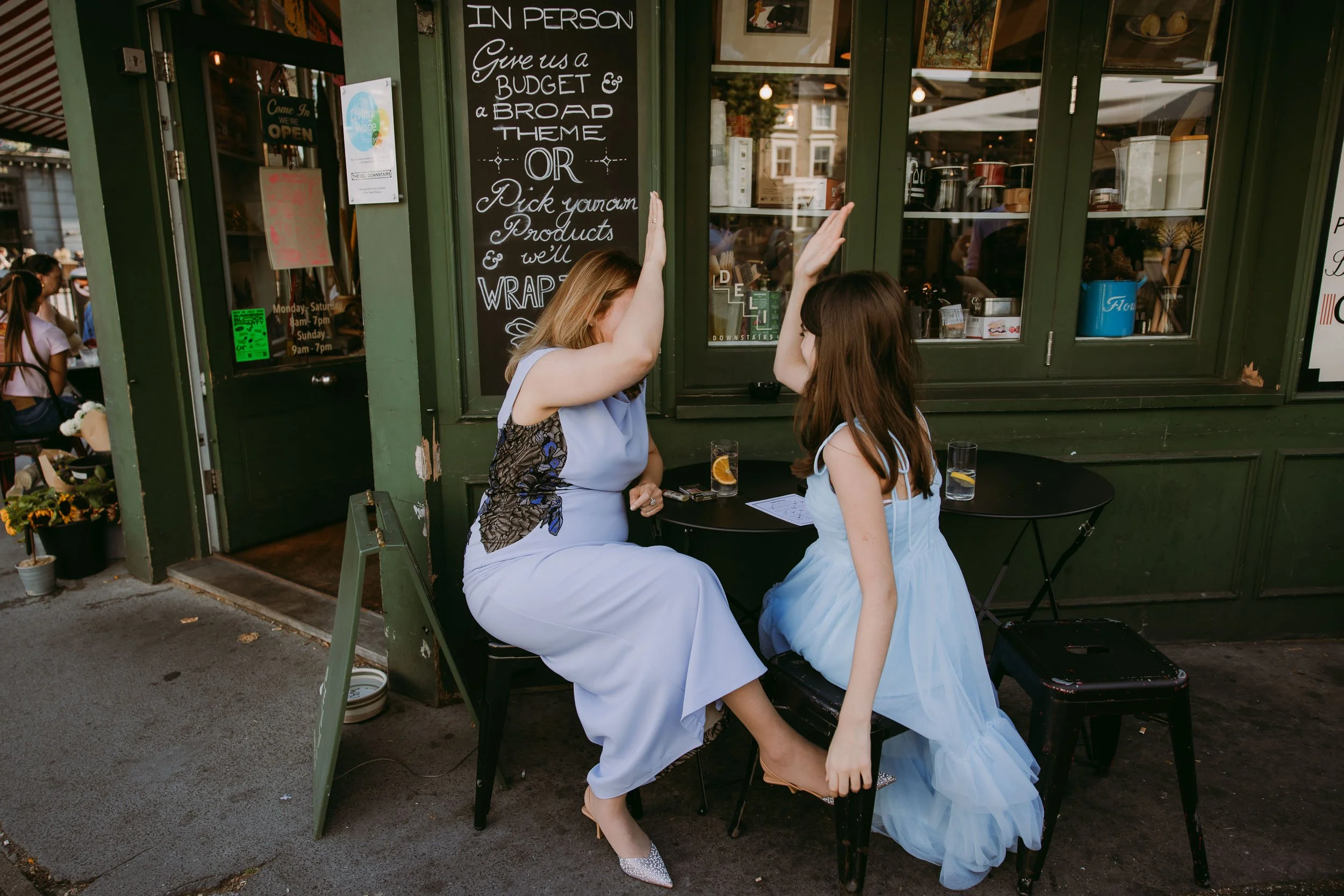 wedding guests having fun at wedding reception at bruno wine bar victoria park london