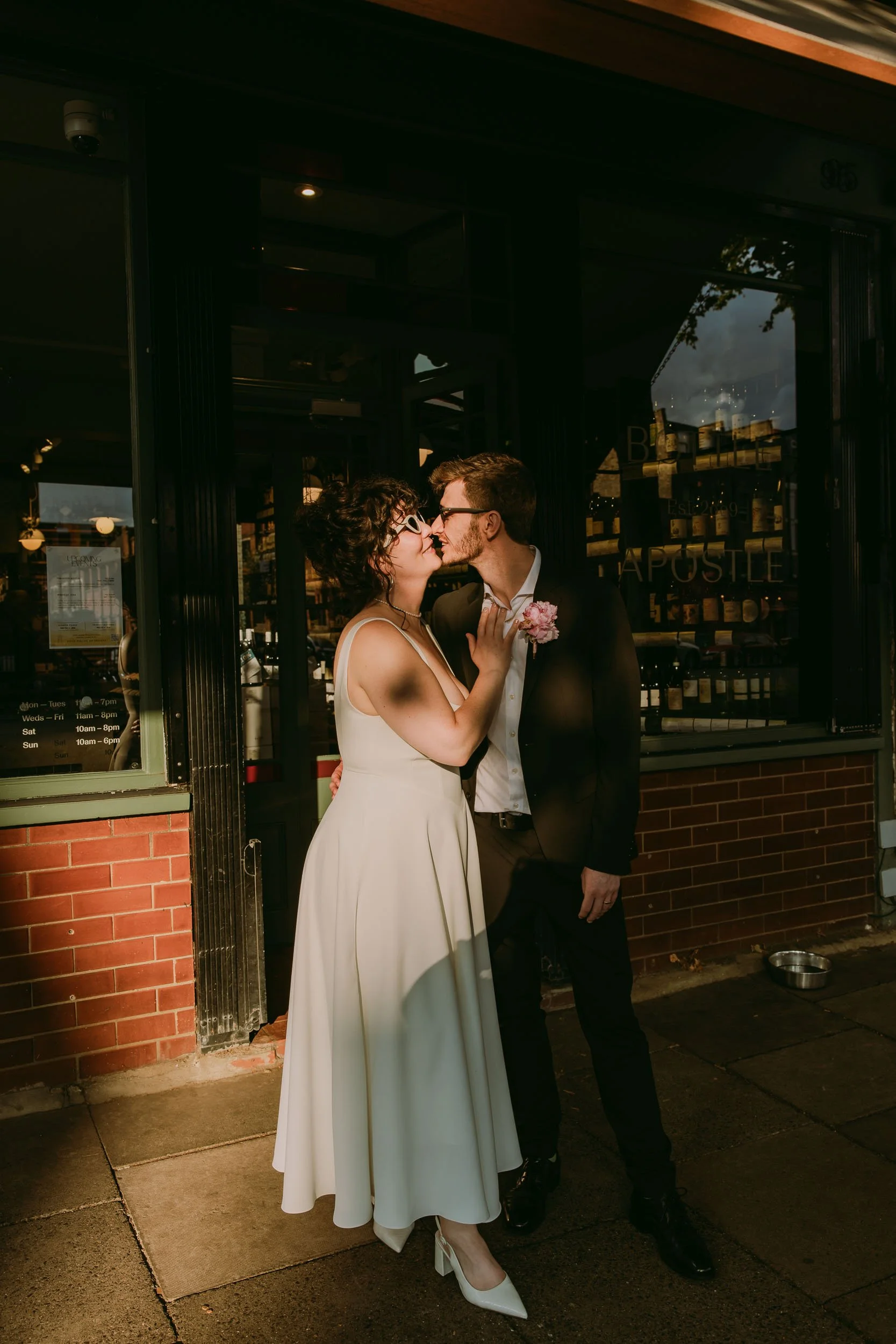 urban brides portrait at Victoria Park Village Hackney London