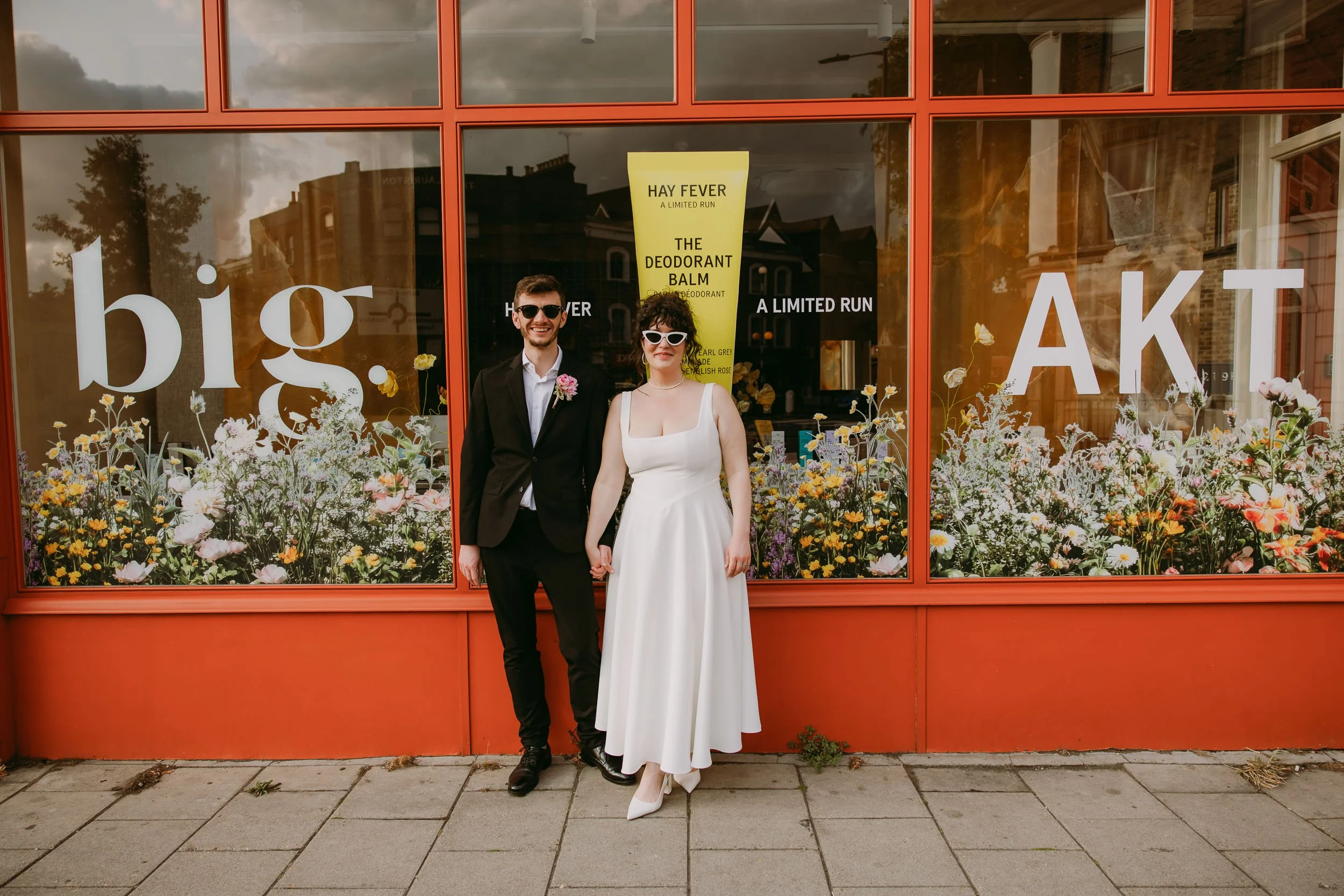 urban brides portrait at Victoria Park Village Hackney London