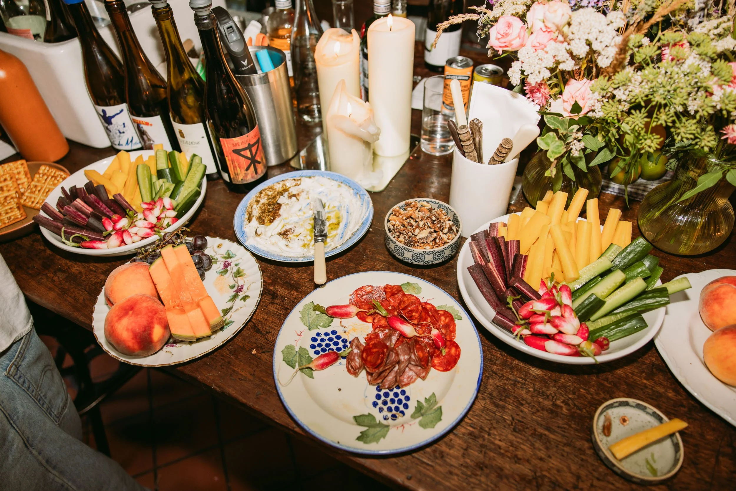 wedding guests enjoying wedding party at bruno wine bar victoria park london