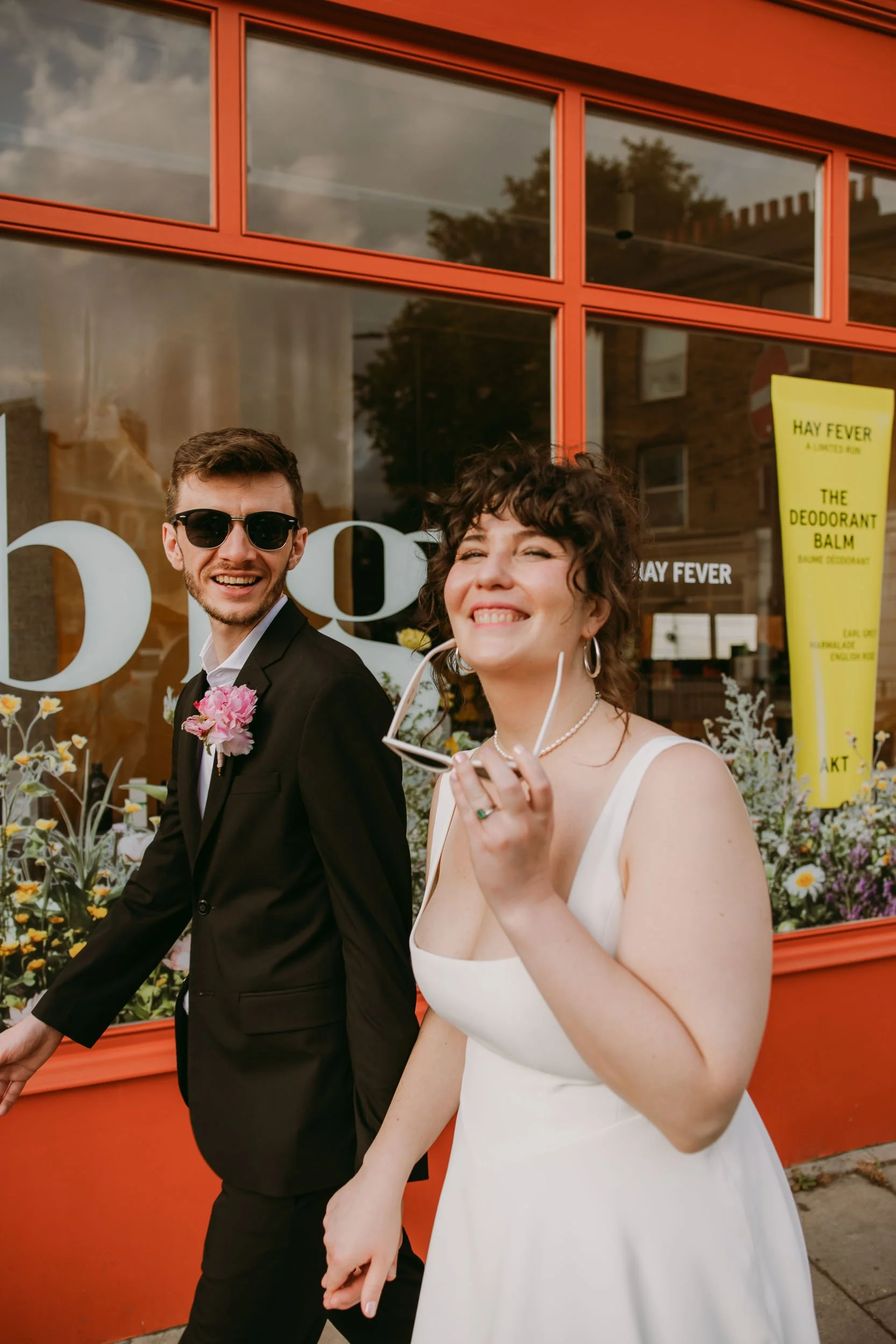 urban brides portrait at Victoria Park Village Hackney London