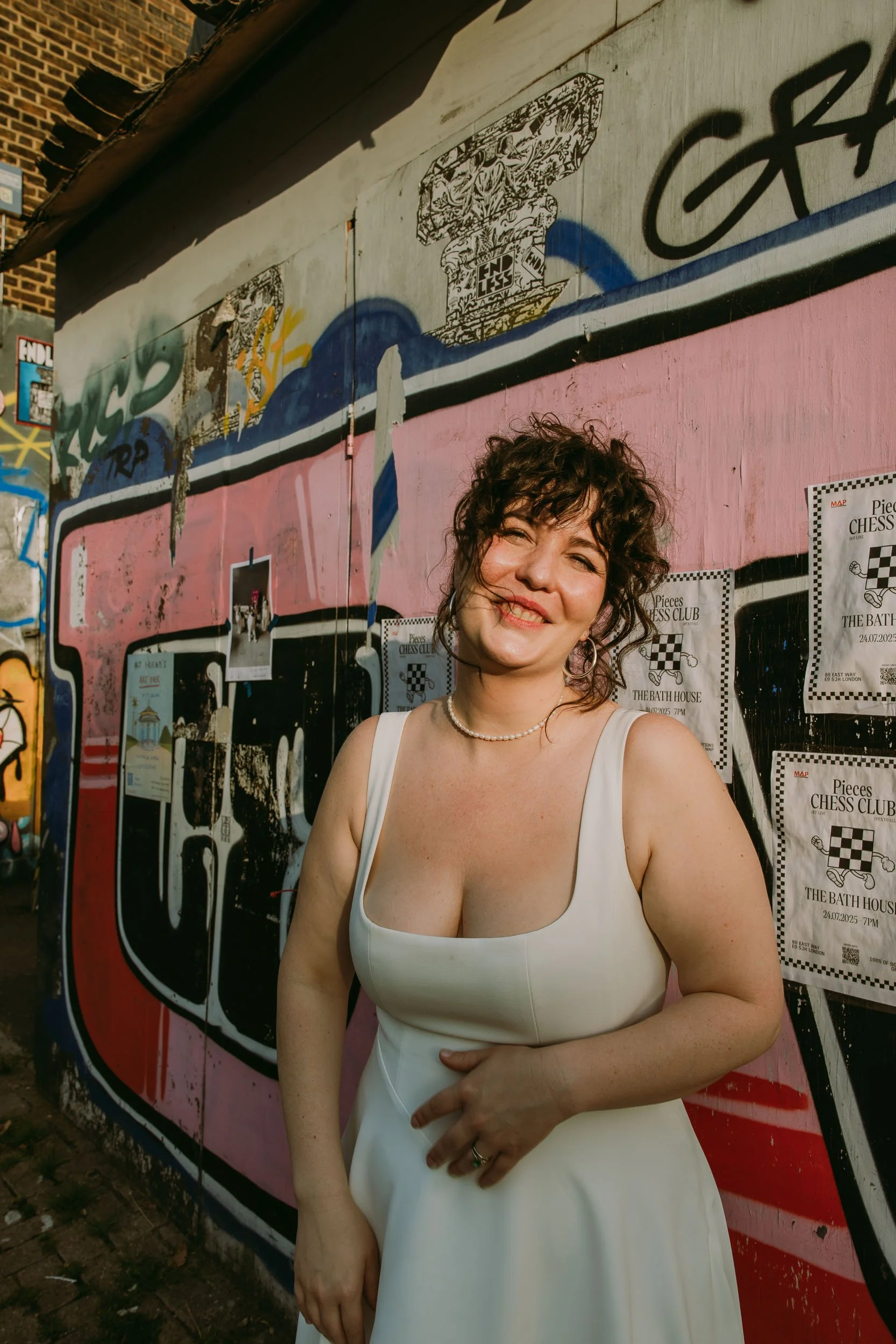 urban brides portrait at Victoria Park Village Hackney London