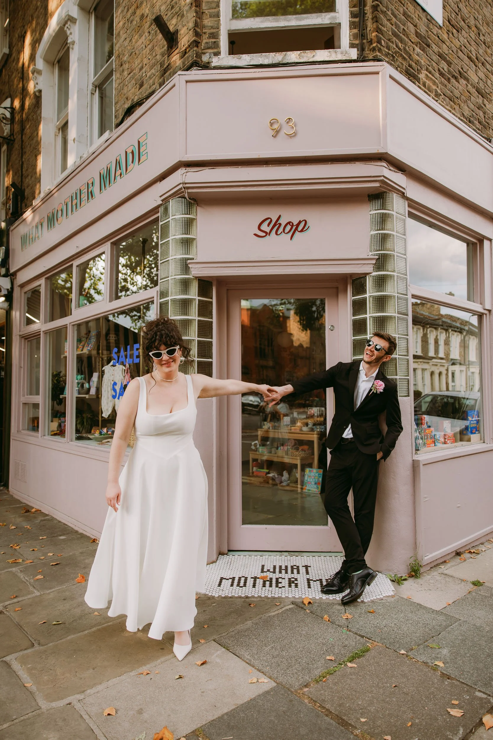 urban brides portrait at Victoria Park Village Hackney London