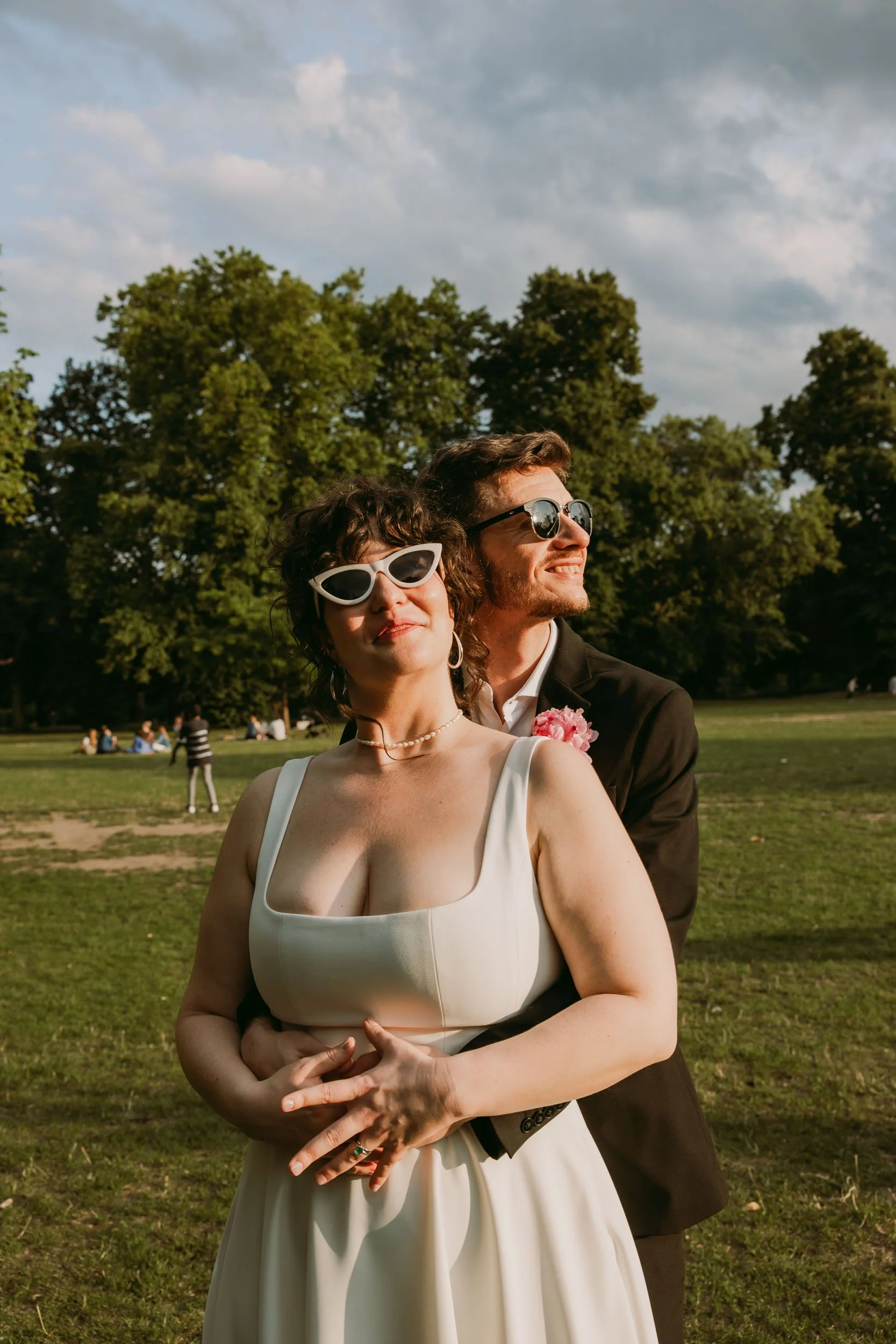 urban brides portrait at Victoria Park Village Hackney London