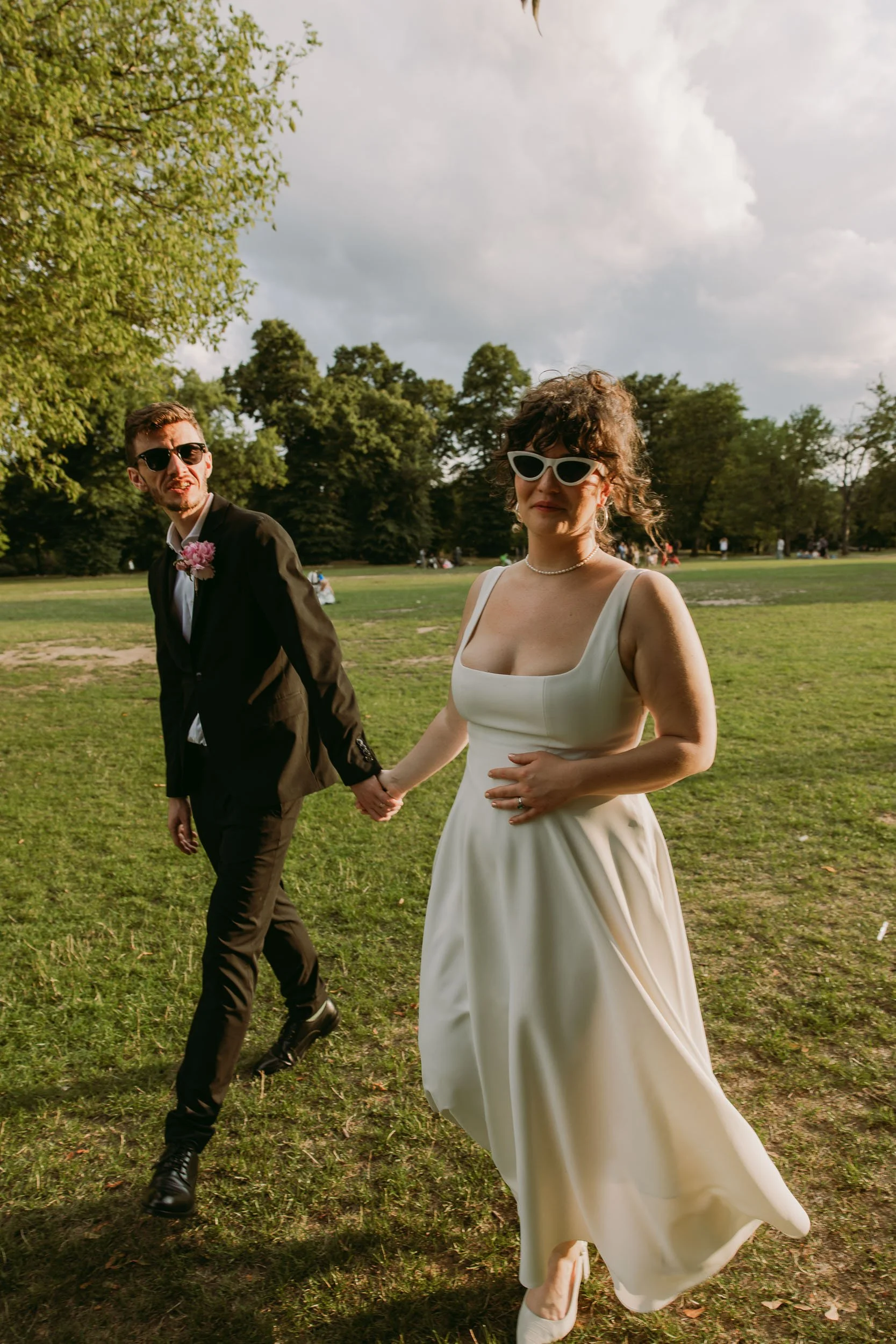 urban brides portrait at Victoria Park Village Hackney London