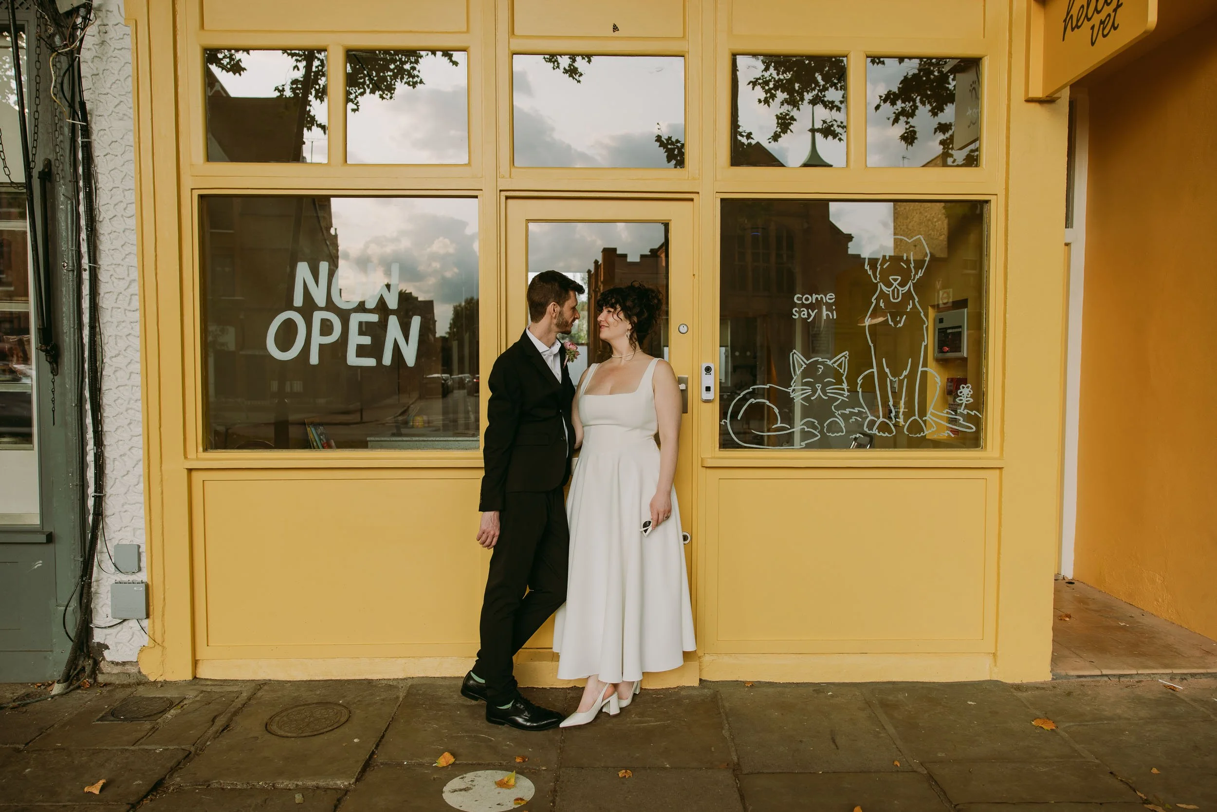 urban brides portrait at Victoria Park Village Hackney London