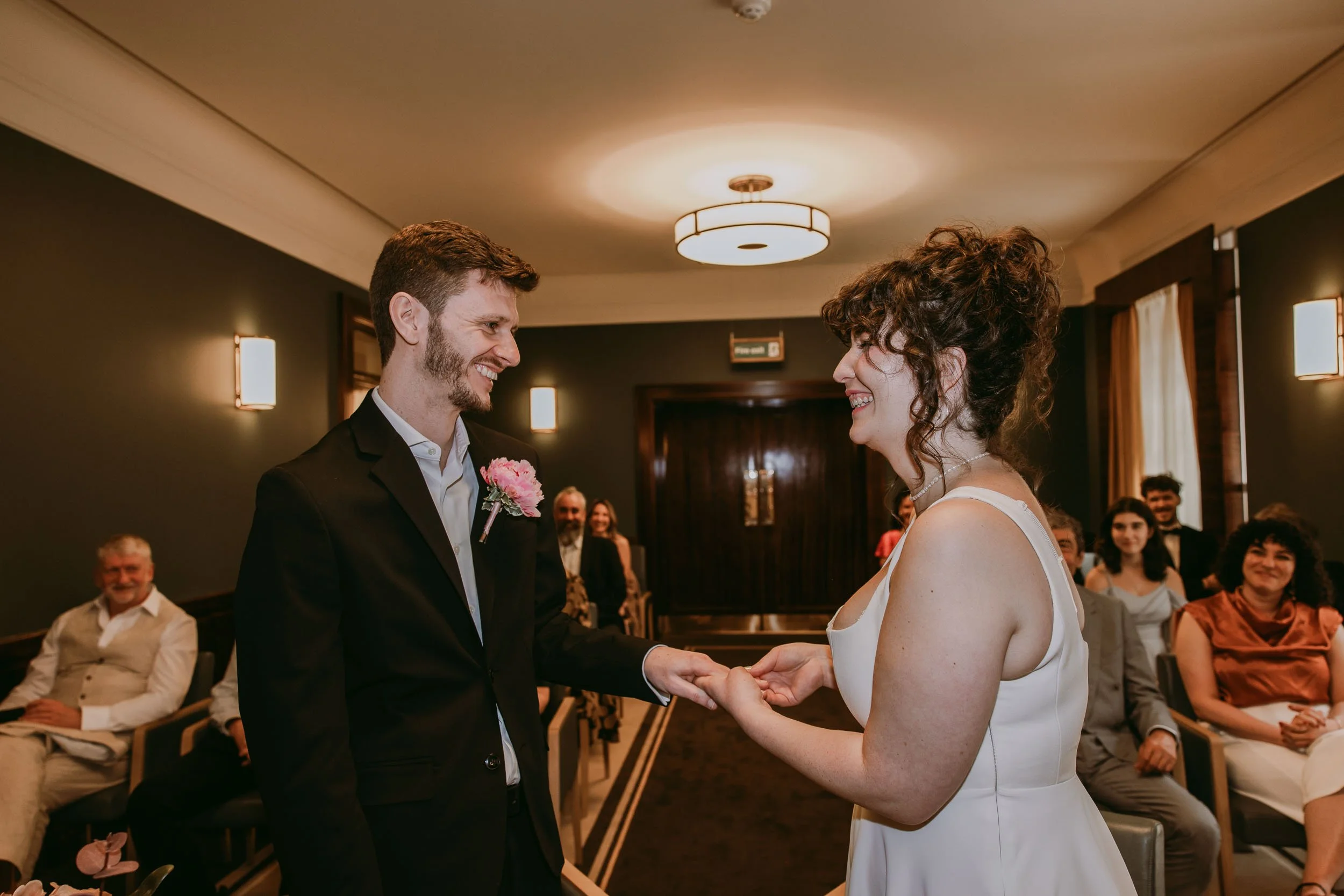 just married at hackney town hall wedding in London