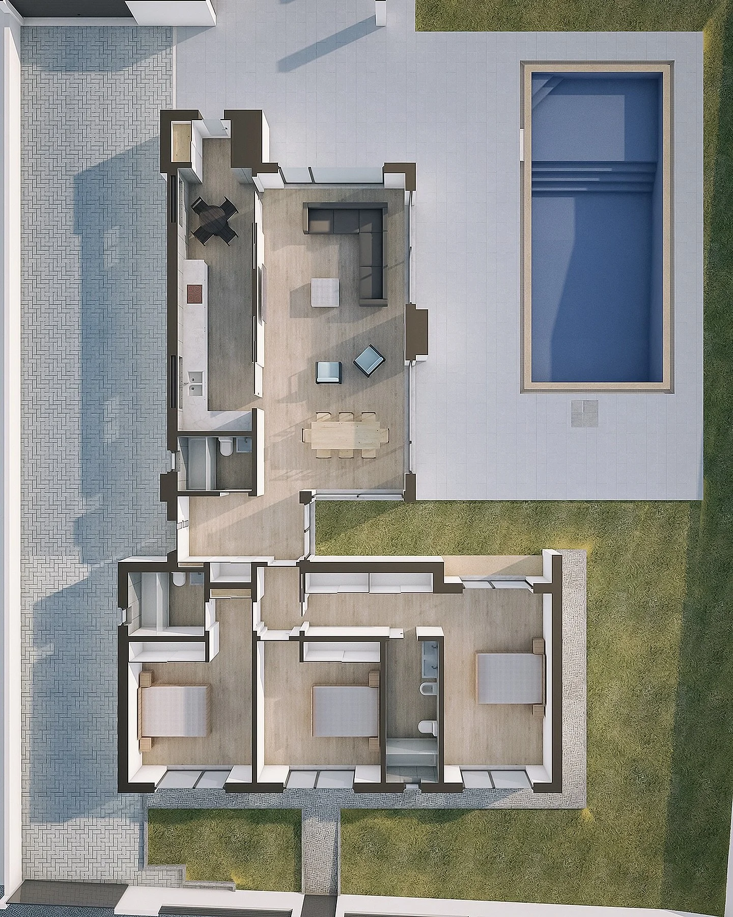 ARQ_225 &mdash; Casa t&eacute;rrea em Brejos Carreteiros, Azeit&atilde;o
Estudo tridimensional desenvolvido em Archicad.

#archicad #arquitetura #casaterrea #brejoscarreteiros #azeit&atilde;o #arquiteturaportuguesa #atelierdearquitetura #3d #portf&oa