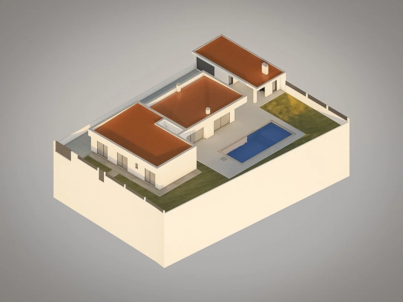 Isometria 3D de um projeto j&aacute; em portf&oacute;lio 👉 ARQ_225.
Moradia de 1 piso, com garagem e piscina situada na Quinta do Anjo, em Palmela #logikevidence #logikevidencearquitetura
.
.
.
#arquitetura #isometricView #GRAPHISOFT #Archicad #rend
