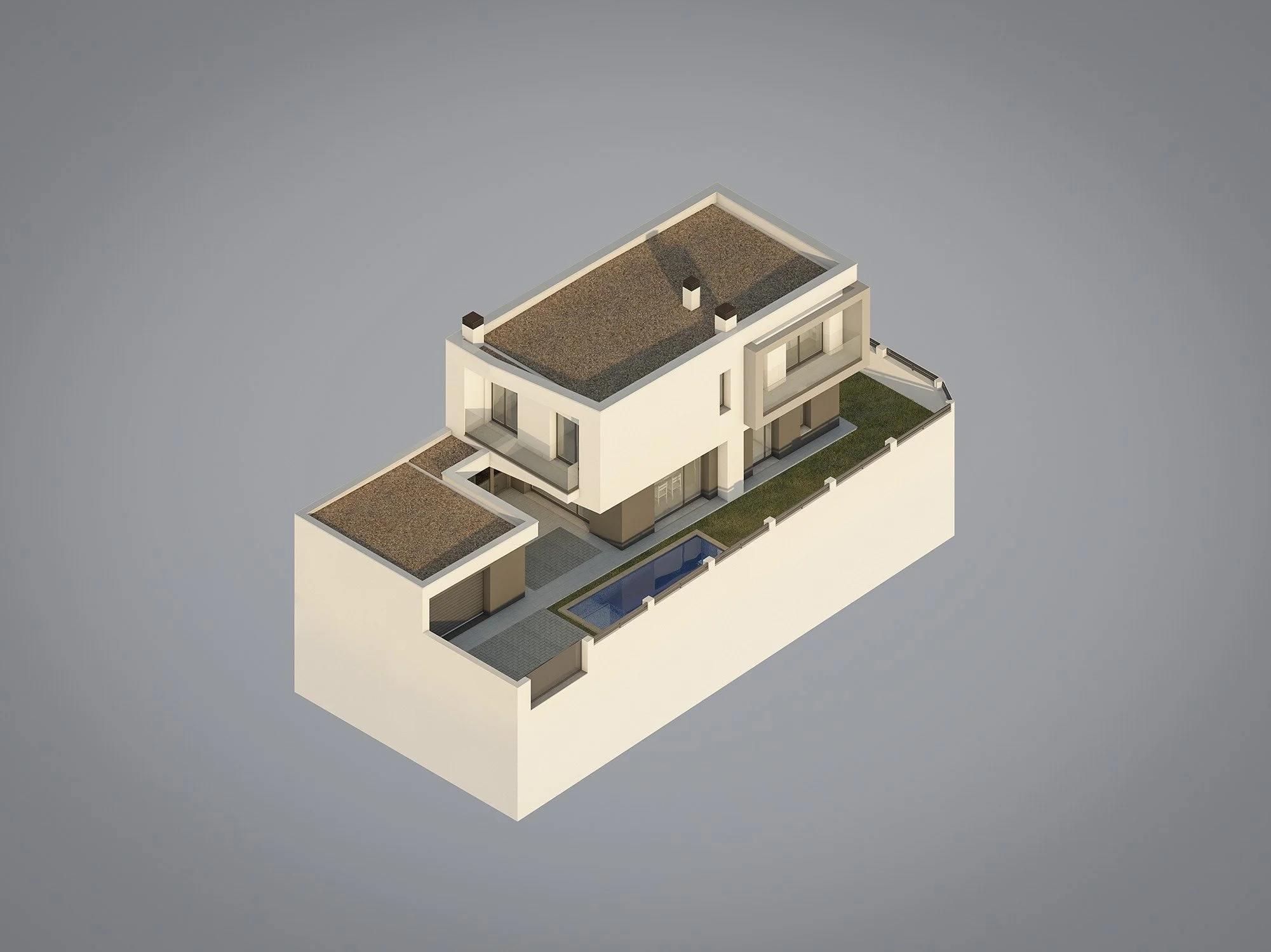 Isometria 3D de um projeto j&aacute; em portf&oacute;lio 👉 ARQ_460
Moradia de 2 pisos, com garagem situada no Choilo em Azeit&atilde;o, Set&uacute;bal #logikevidence #logikevidencearquitetura
.
.
.
#arquitetura #isometricView #GRAPHISOFT #Archicad #