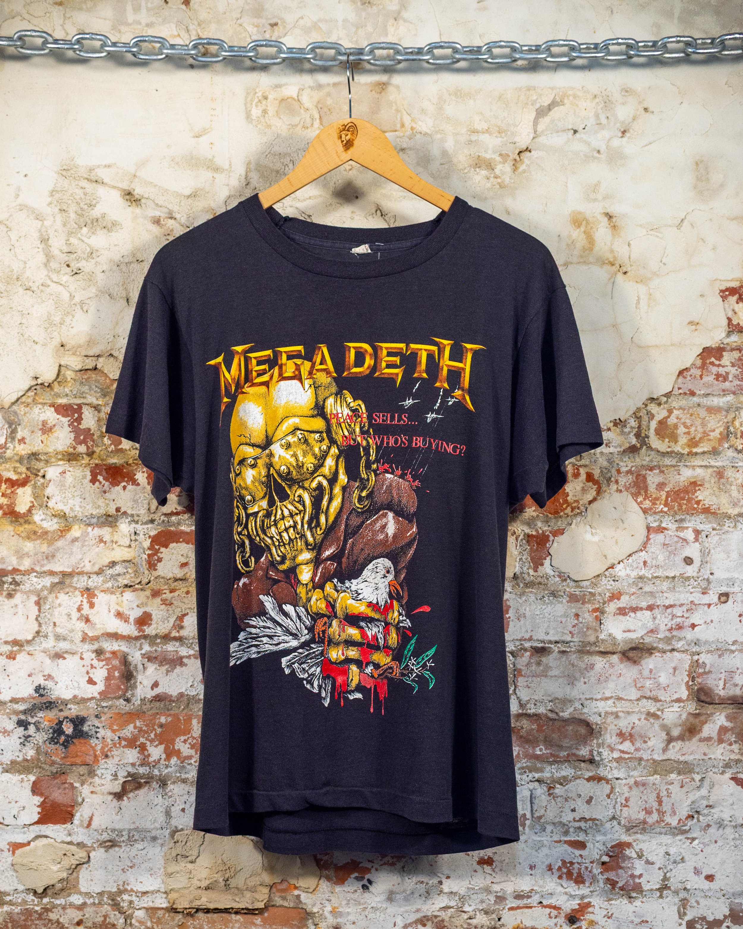 1987 Megadeth Peace Sells Wake Up Dead Tour Black T-Shirt