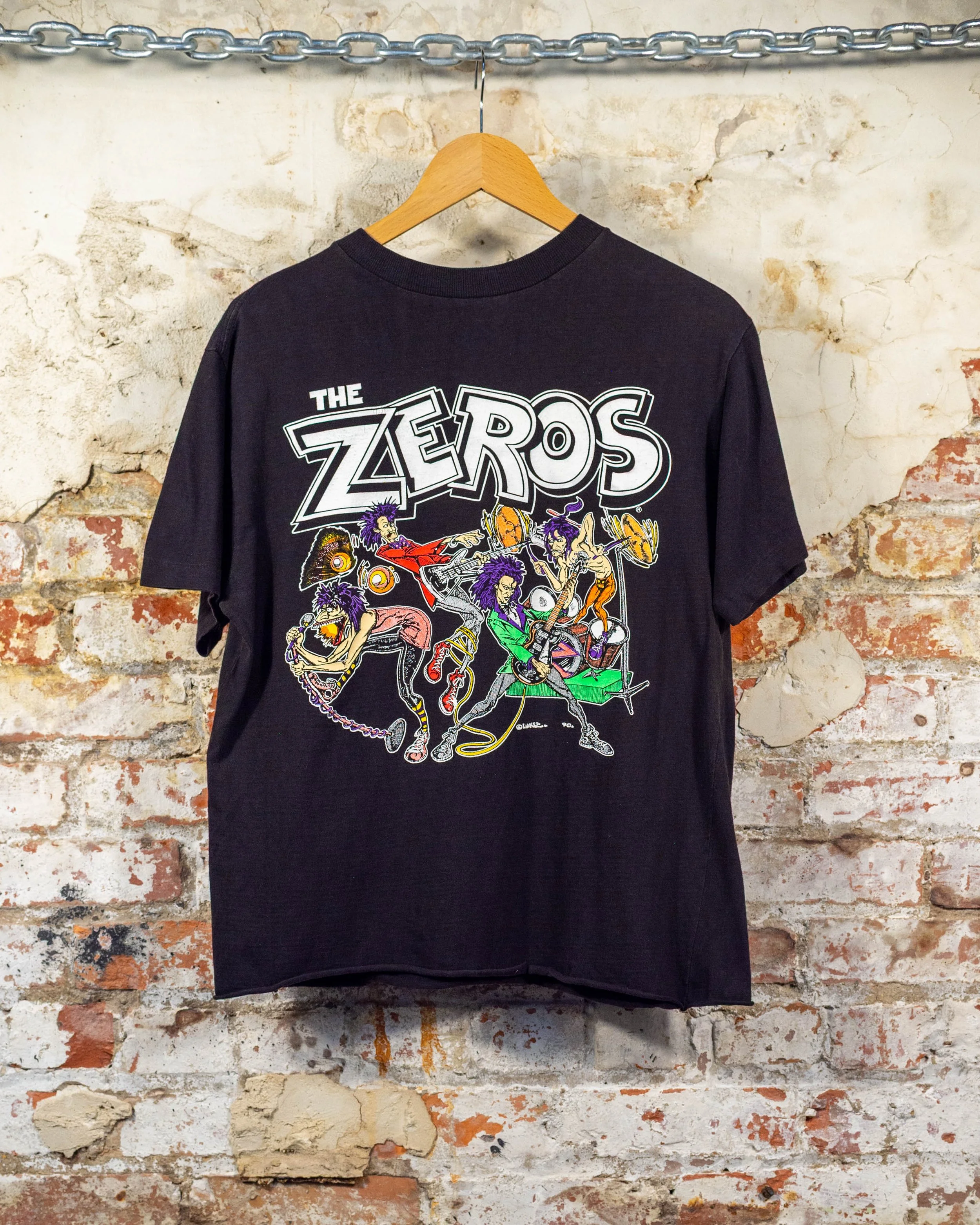 1990 The Zeros Cartoon Band T-Shirt