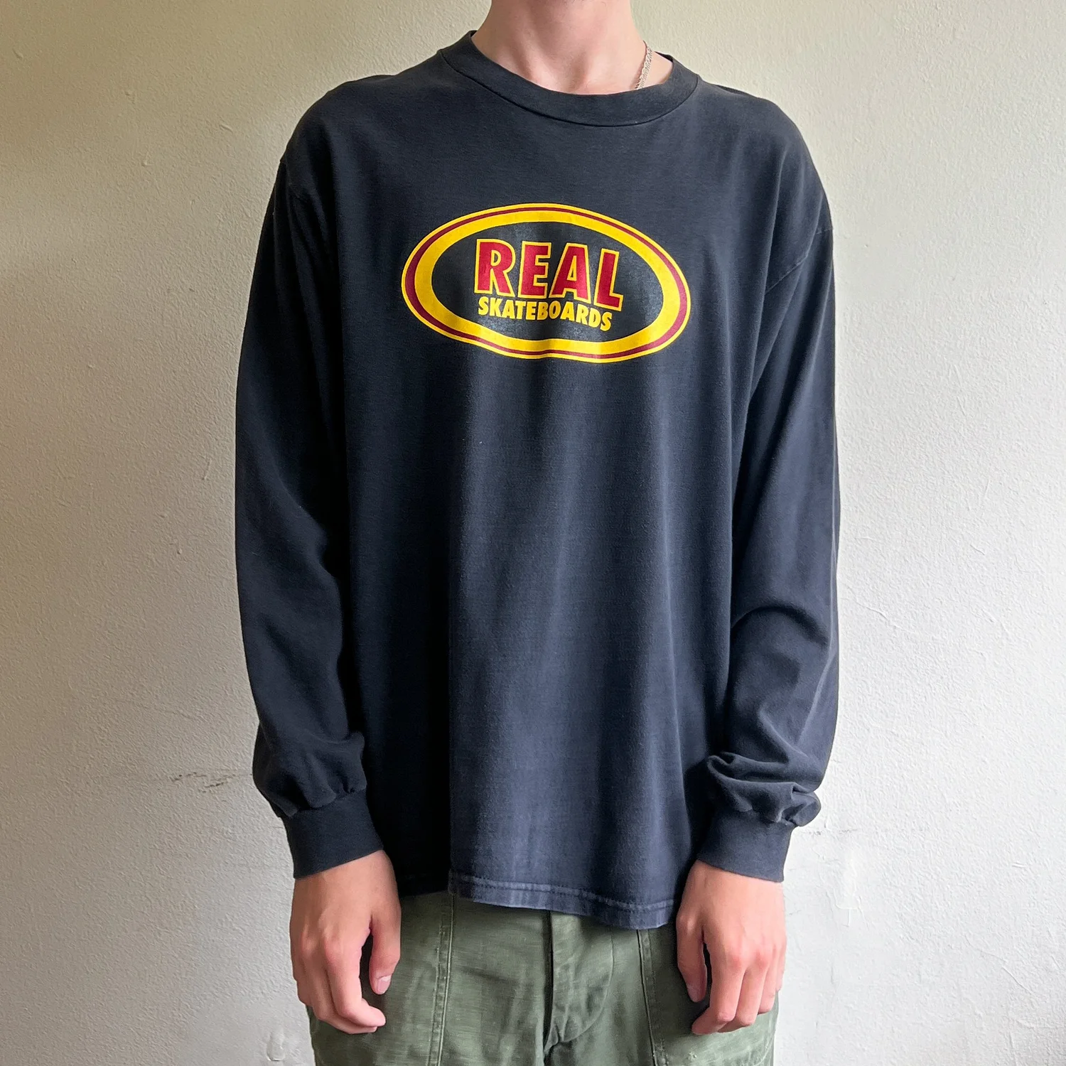 90s Real Skateboards Oval logo Long Sleeve — PALLBEARER | Dealer 