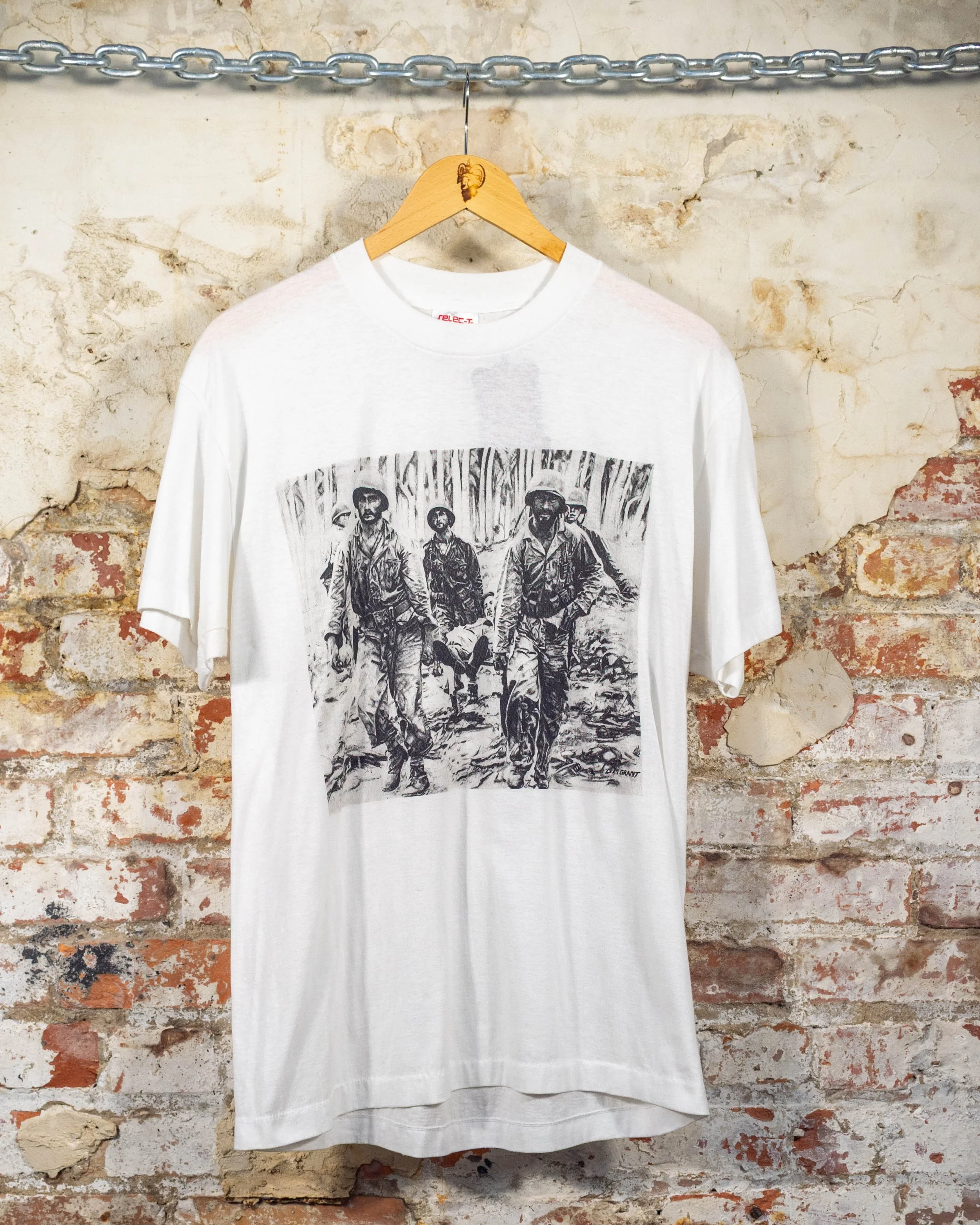 90S G.M. Grant Vietnam Soldiers Photo T-Shirt
