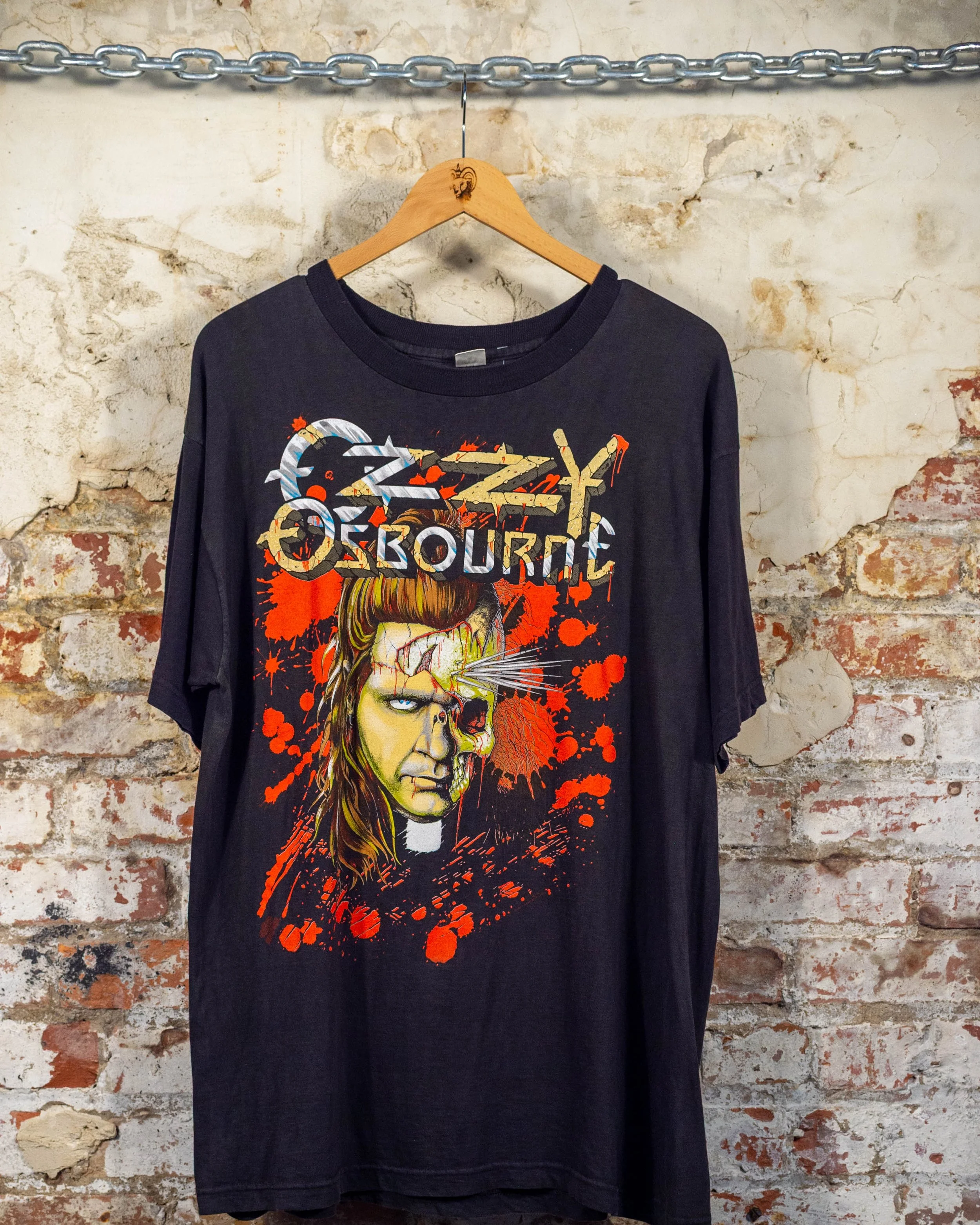 1991 Ozzy Osbourne Severed Head Theatre Of Madness Euro T-Shirt