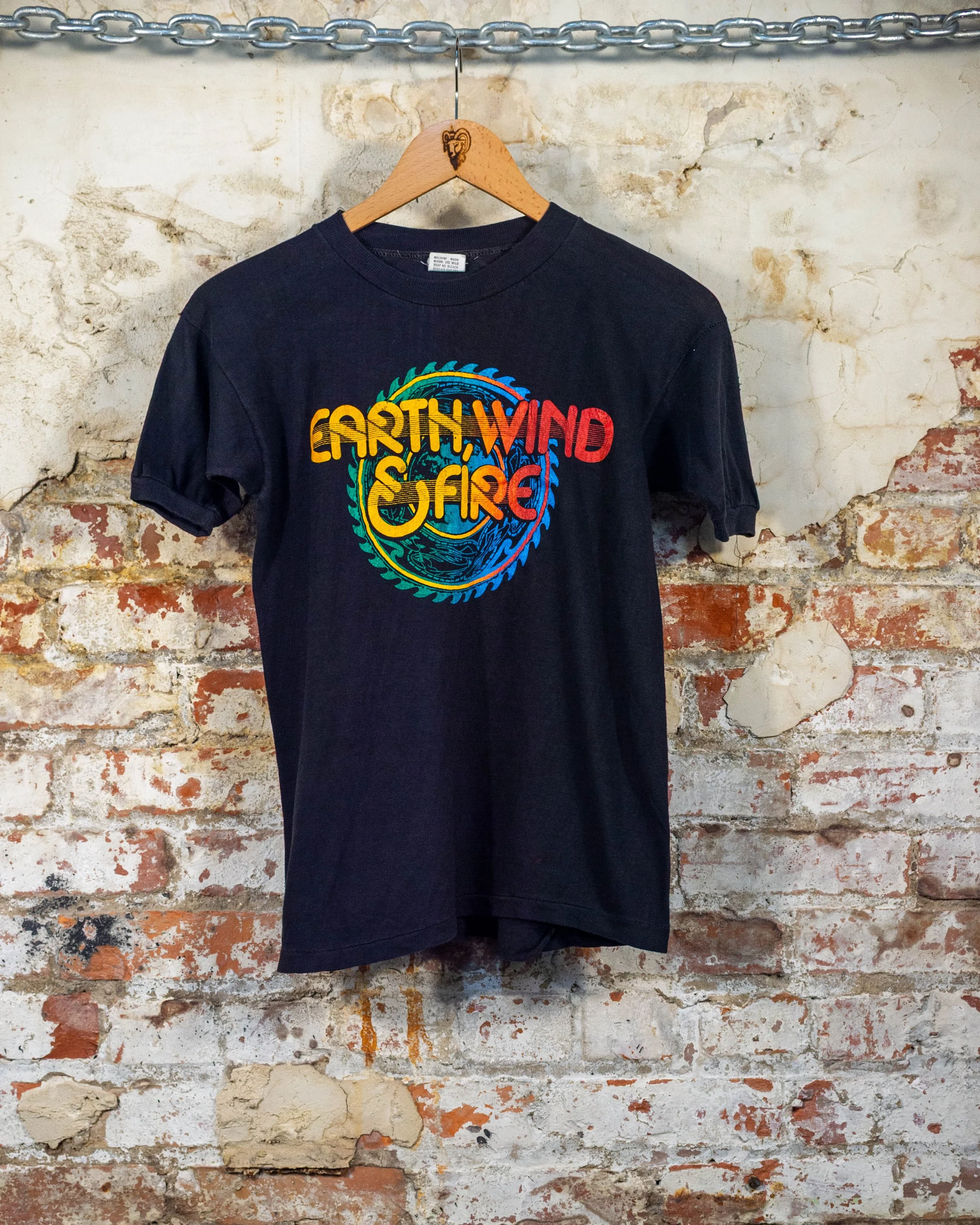 70s Earth Wind & Fire Black Ringer T-Shirt