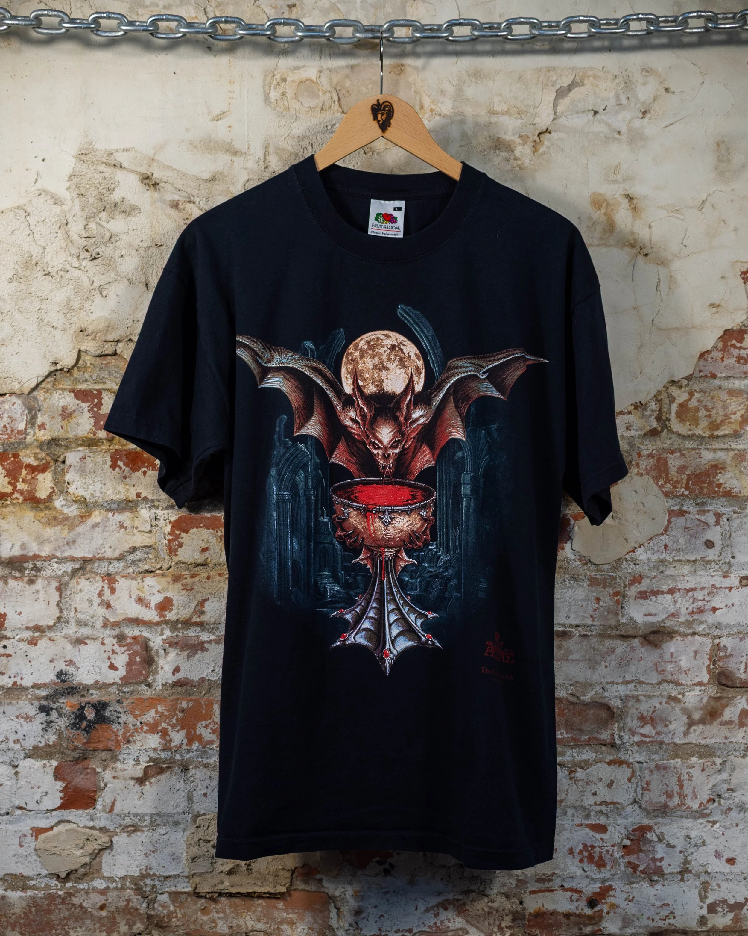 Y2K Alchemy Gothic The Feast Of Orlok With Vampire Bat Chalace T-Shirt