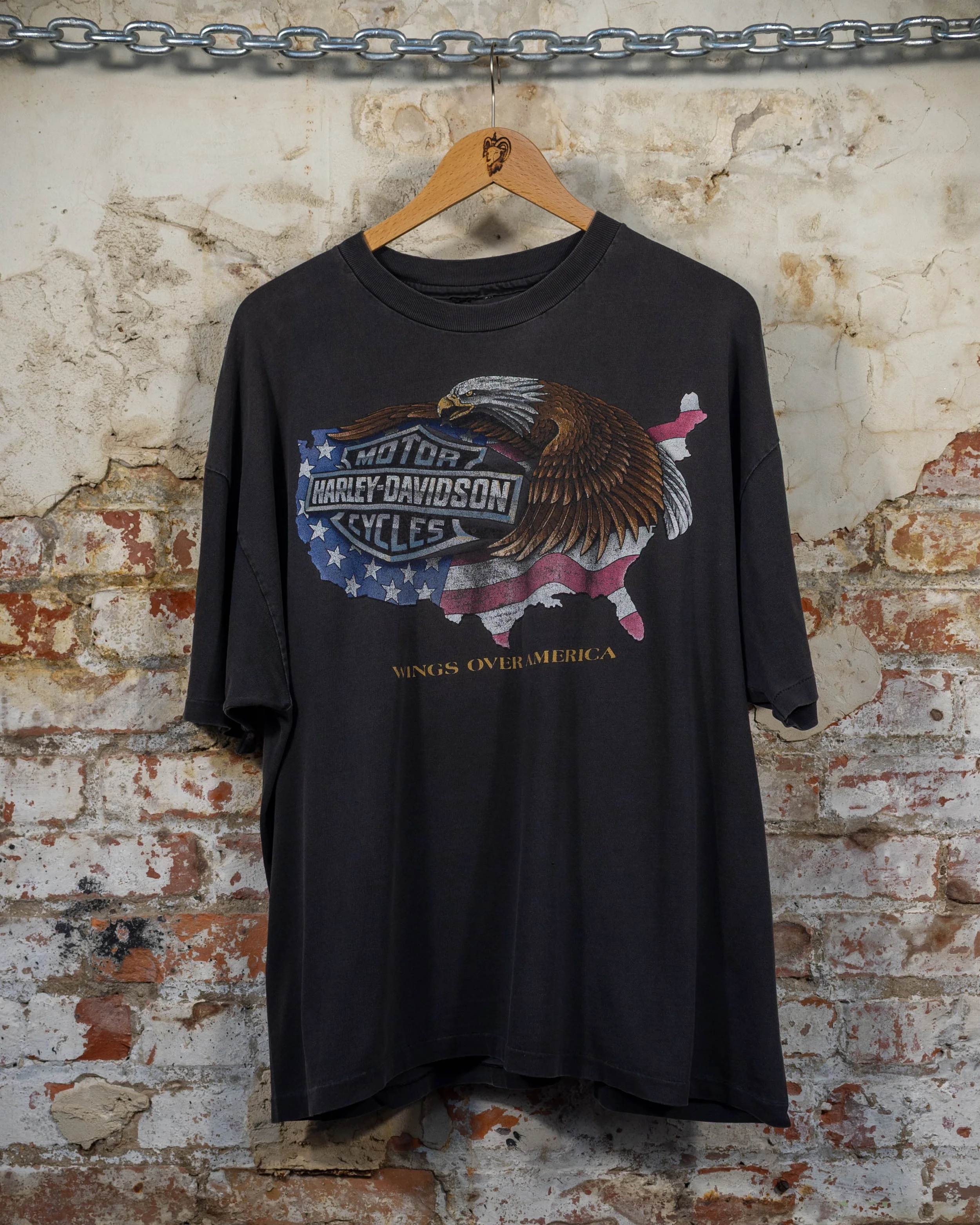 1987 Faded Harley Davidson Wings Over America T-Shirt