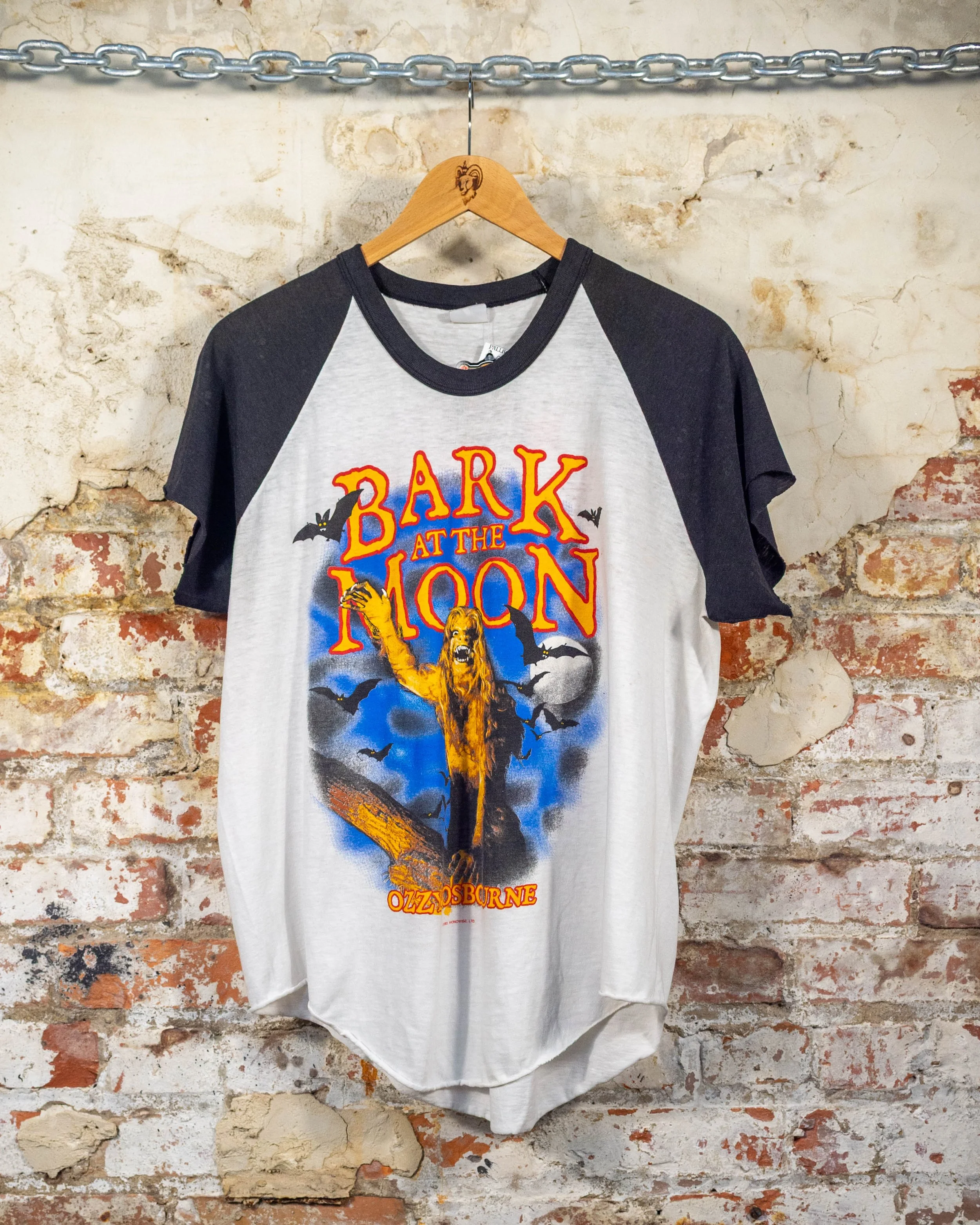 1984 Ozzy Bark At The Moon Short Sleeve Raglan
