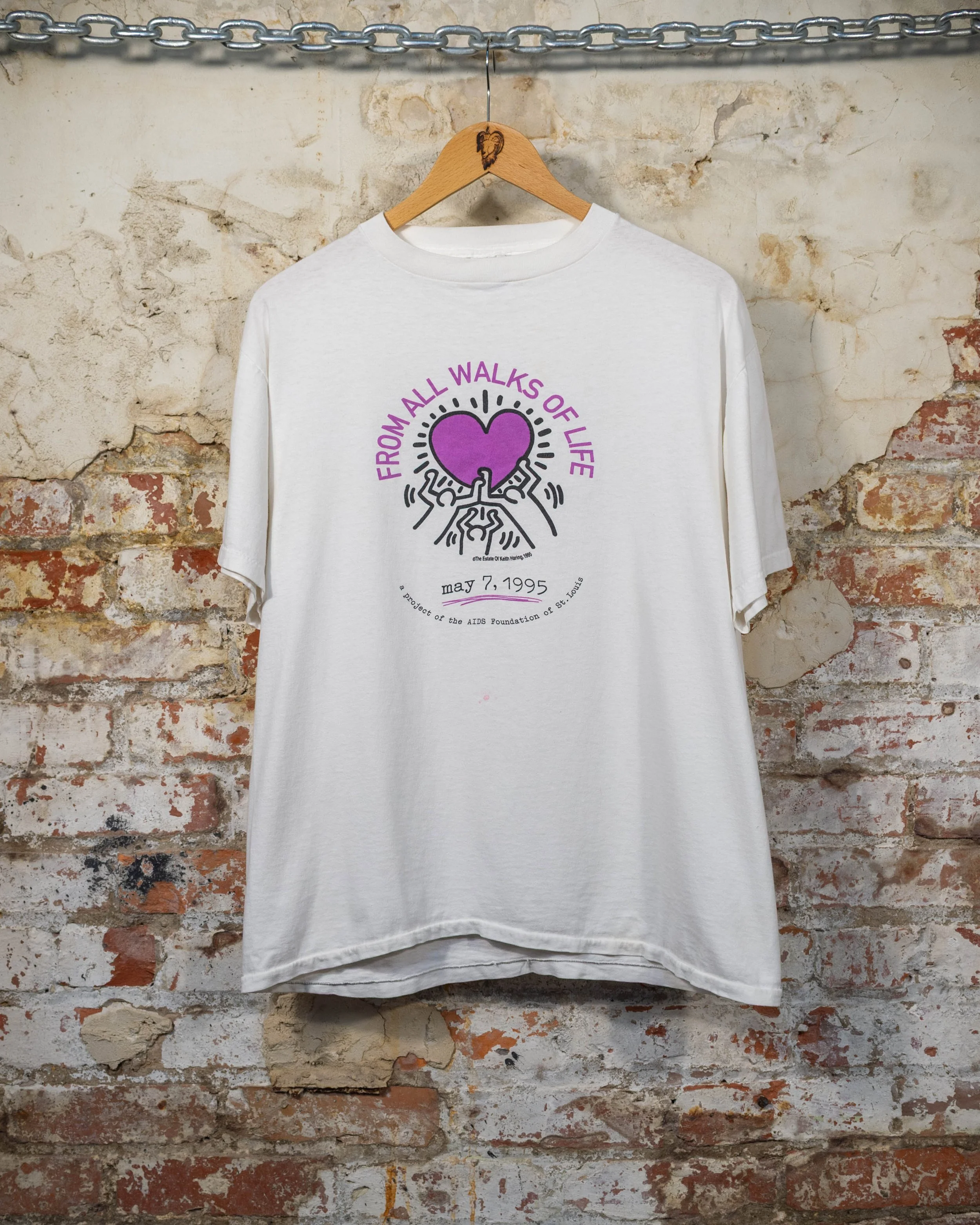 1995 Keith Haring Aids Walk From All Walks Of Life T-Shirt