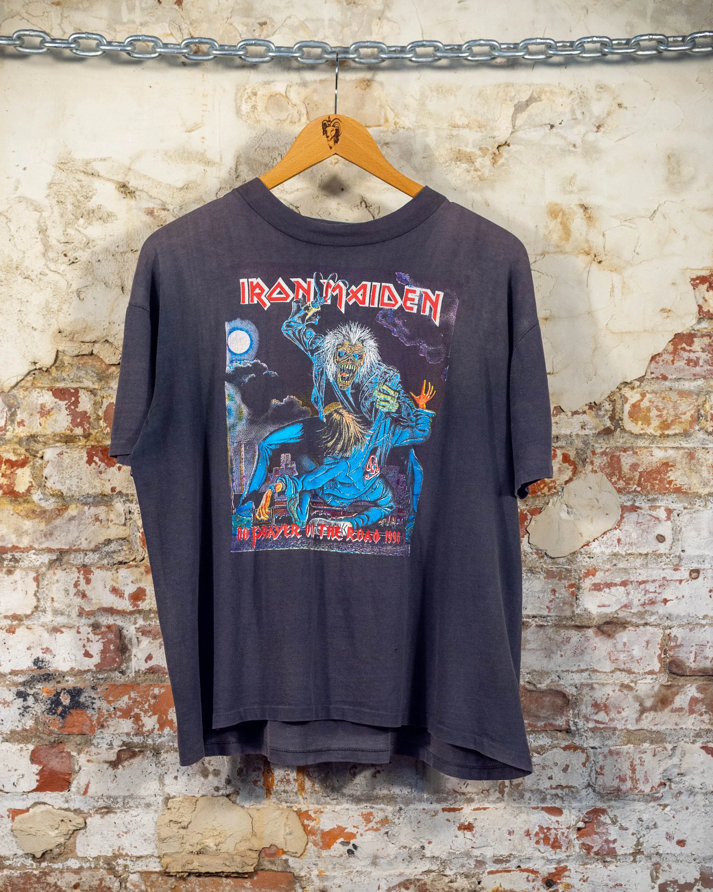 1990 Iron Maiden No Prayer On The Road Euro T-Shirt