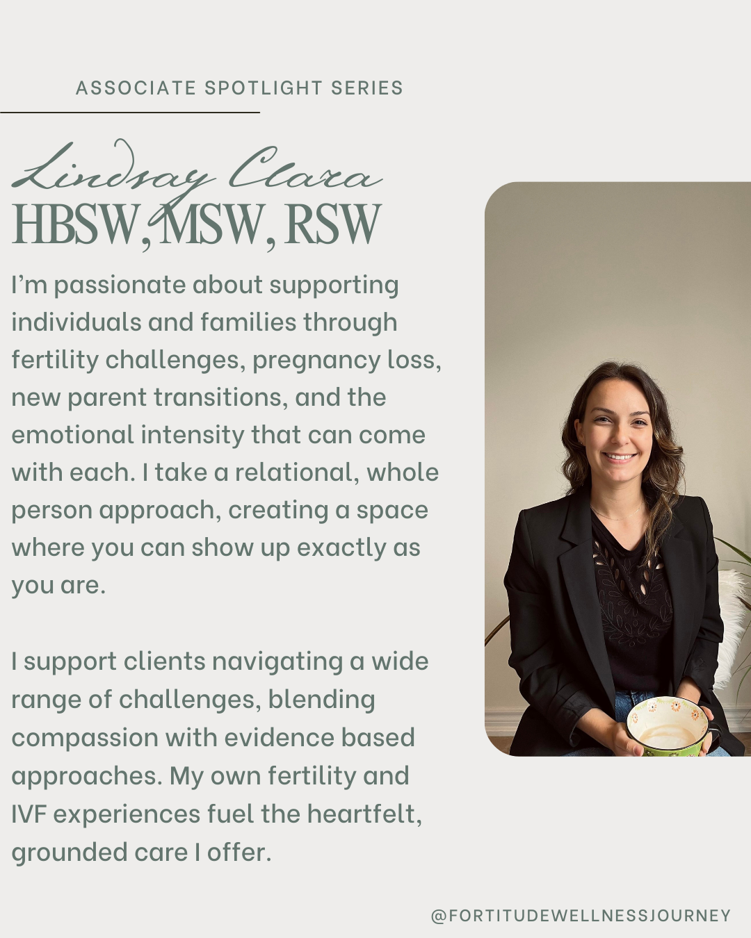  Celebrating Lindsay Clara, who brings warmth, dedication, and deep care to her practice, while making a meaningful impact supporting clients.&nbsp;    Specializing in perinatal mental health, Lindsay supports children, adolescents, and adults as the