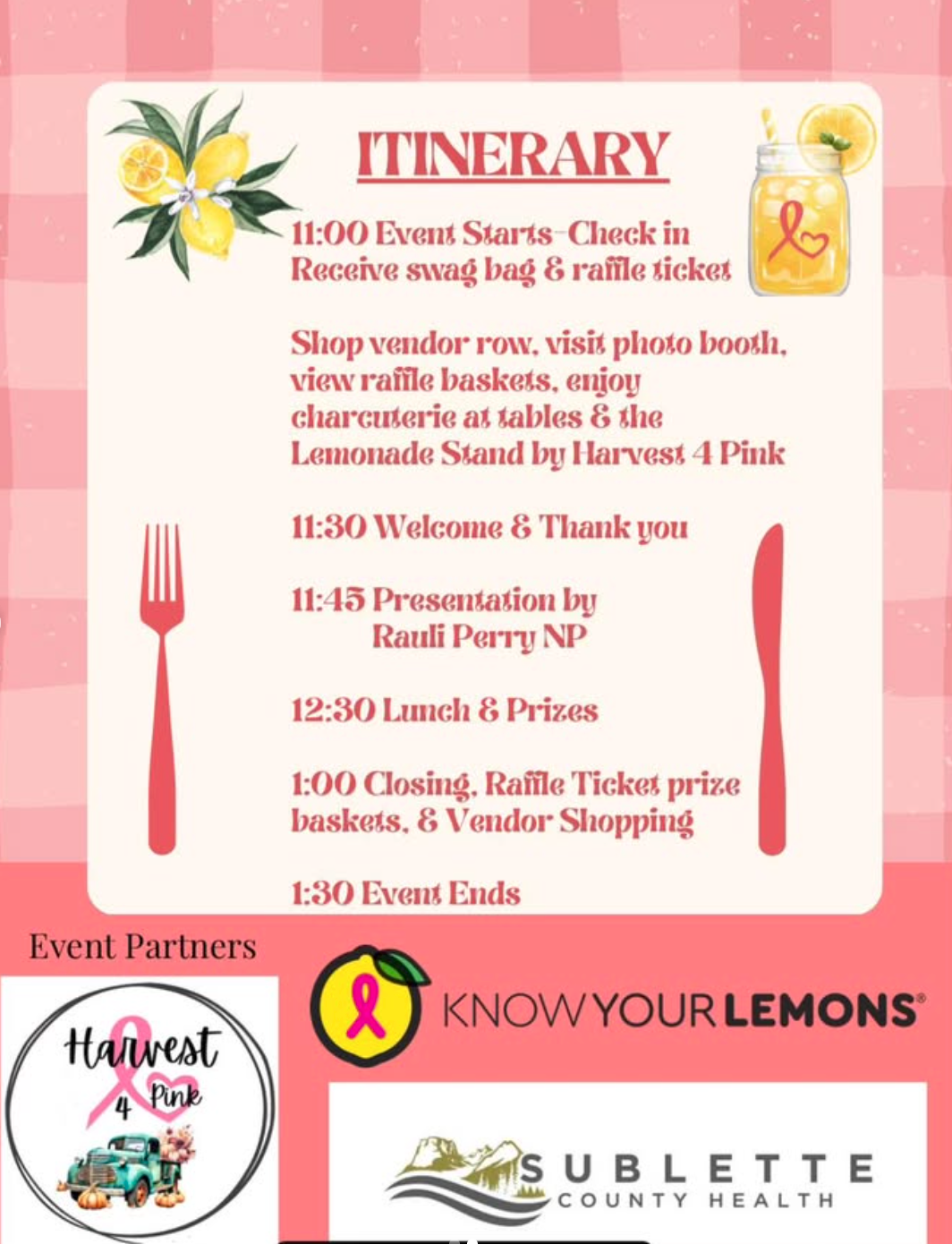 Event Itinerary