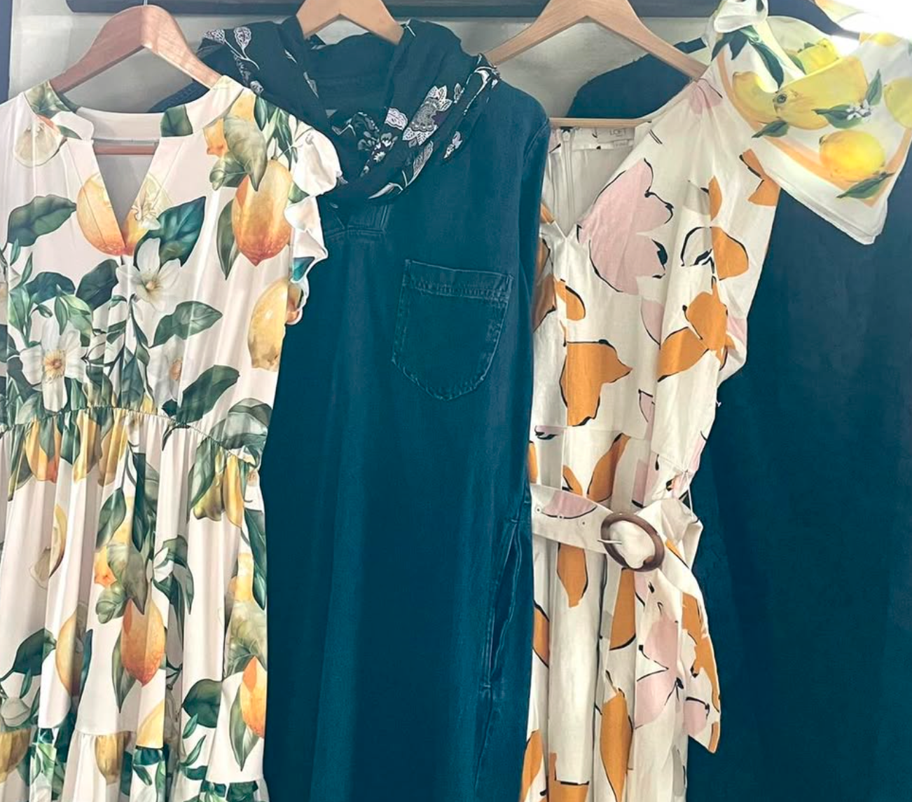 Vendor dresses on display