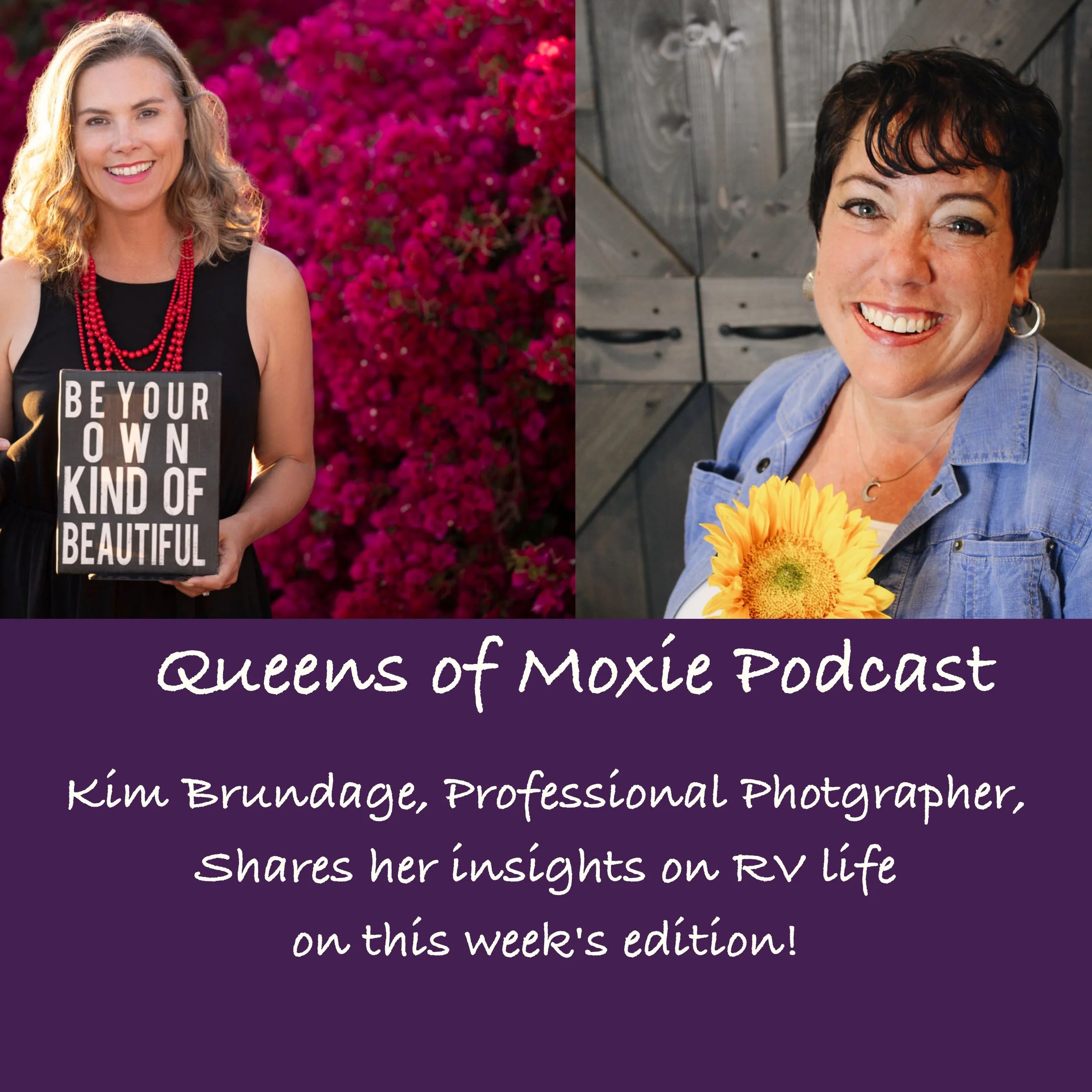 podcast cover with kim brundage