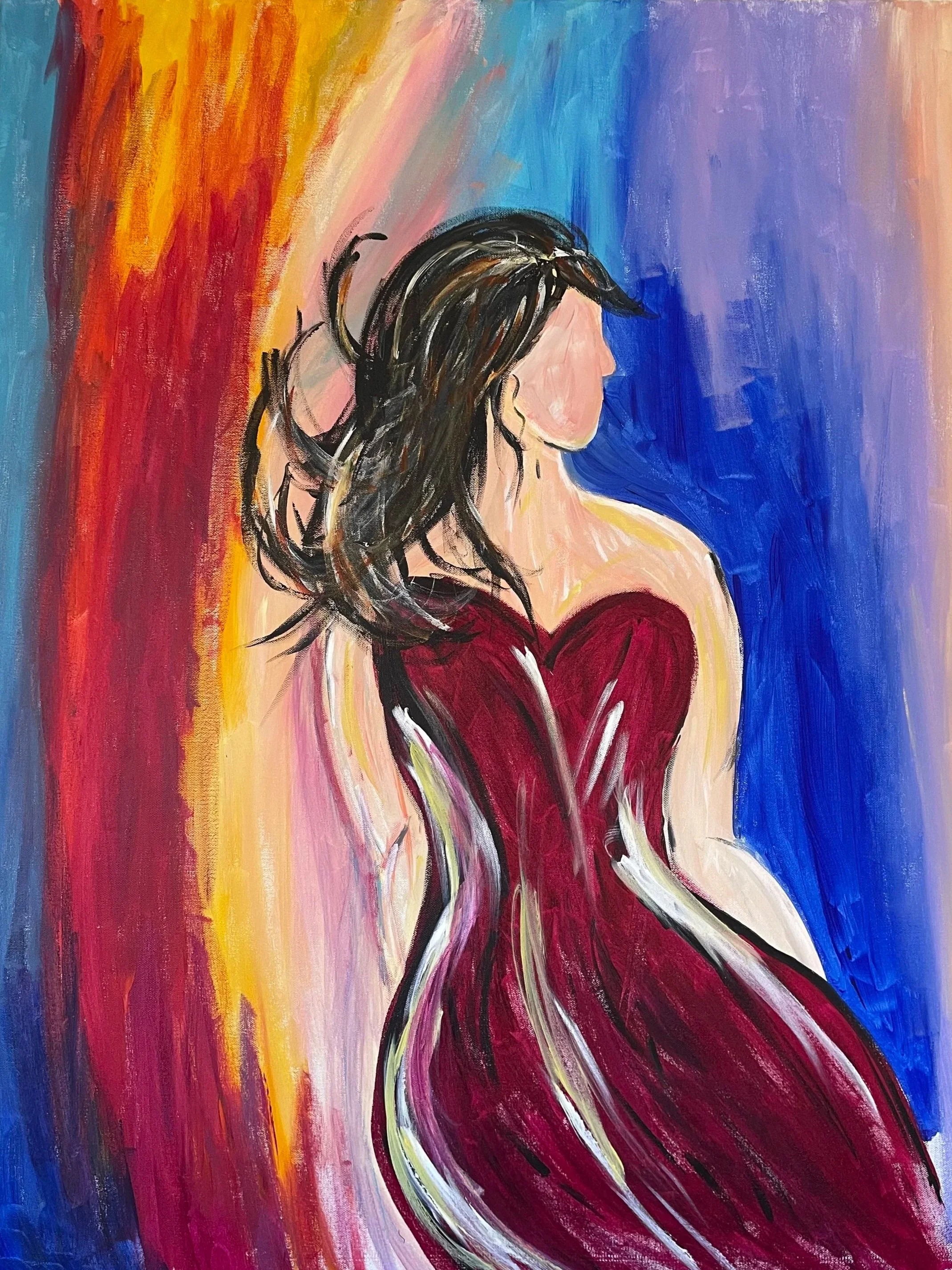 painting of woman