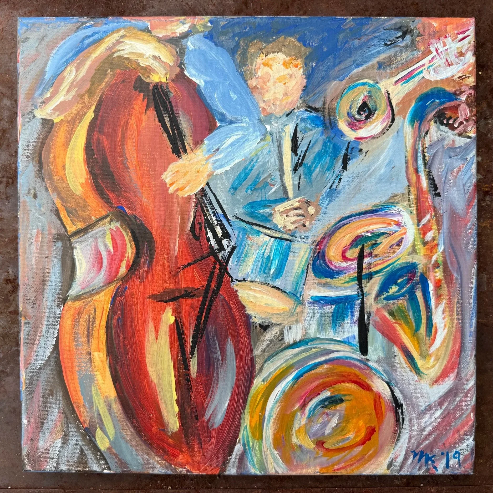 painting of jazz ensemble